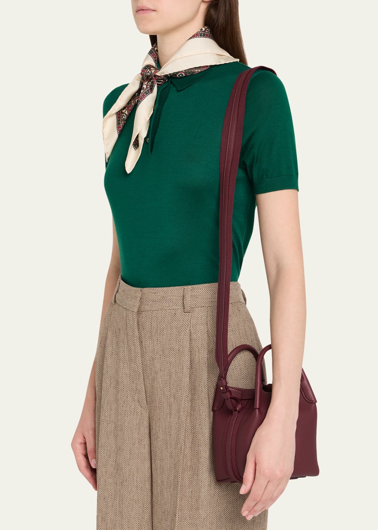 Loro Piana Bale Micro Grain Leather Crossbody Bag - Bergdorf Goodman