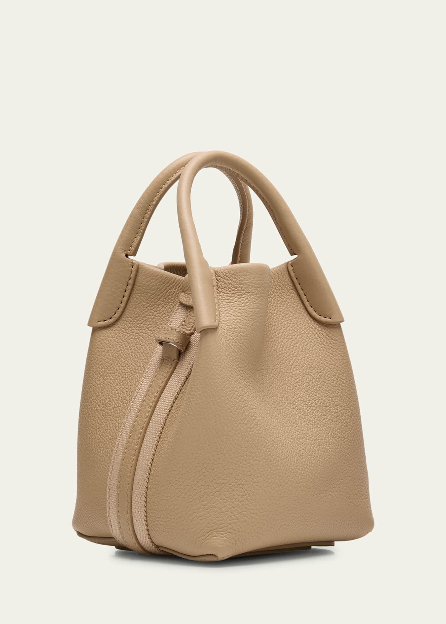Loro Piana Bale Micro Grain Leather Crossbody Bag Image 3 of 6