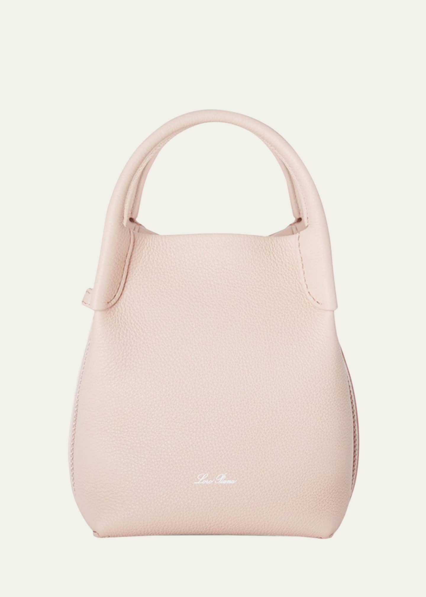 Loro Piana Bale Micro Grain Leather Crossbody Bag Image 1 of 6
