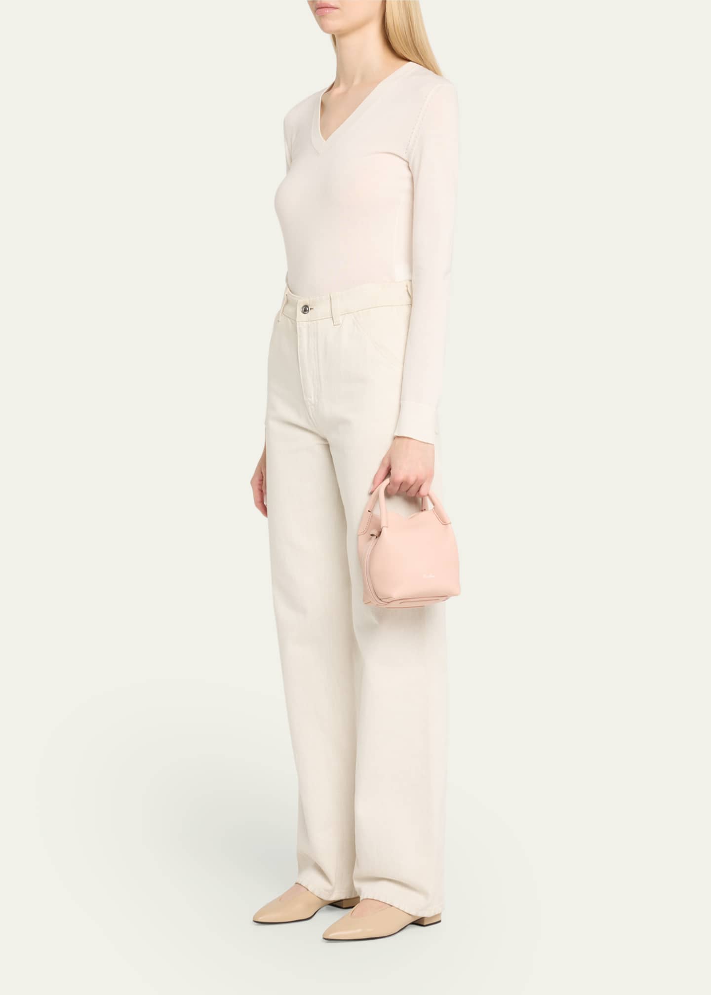 Loro Piana Bale Micro Grain Leather Crossbody Bag Image 5 of 6