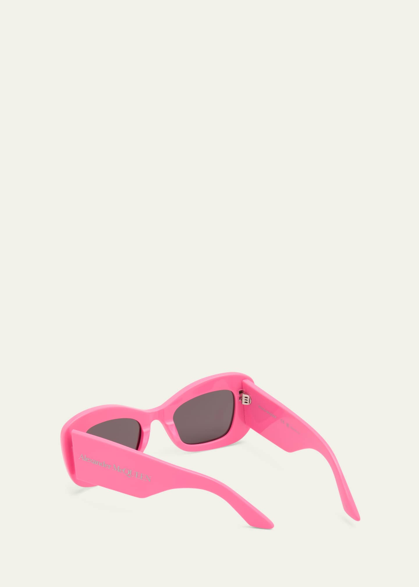 McQueen Chunky Logo Acetate Cat-Eye Sunglasses
