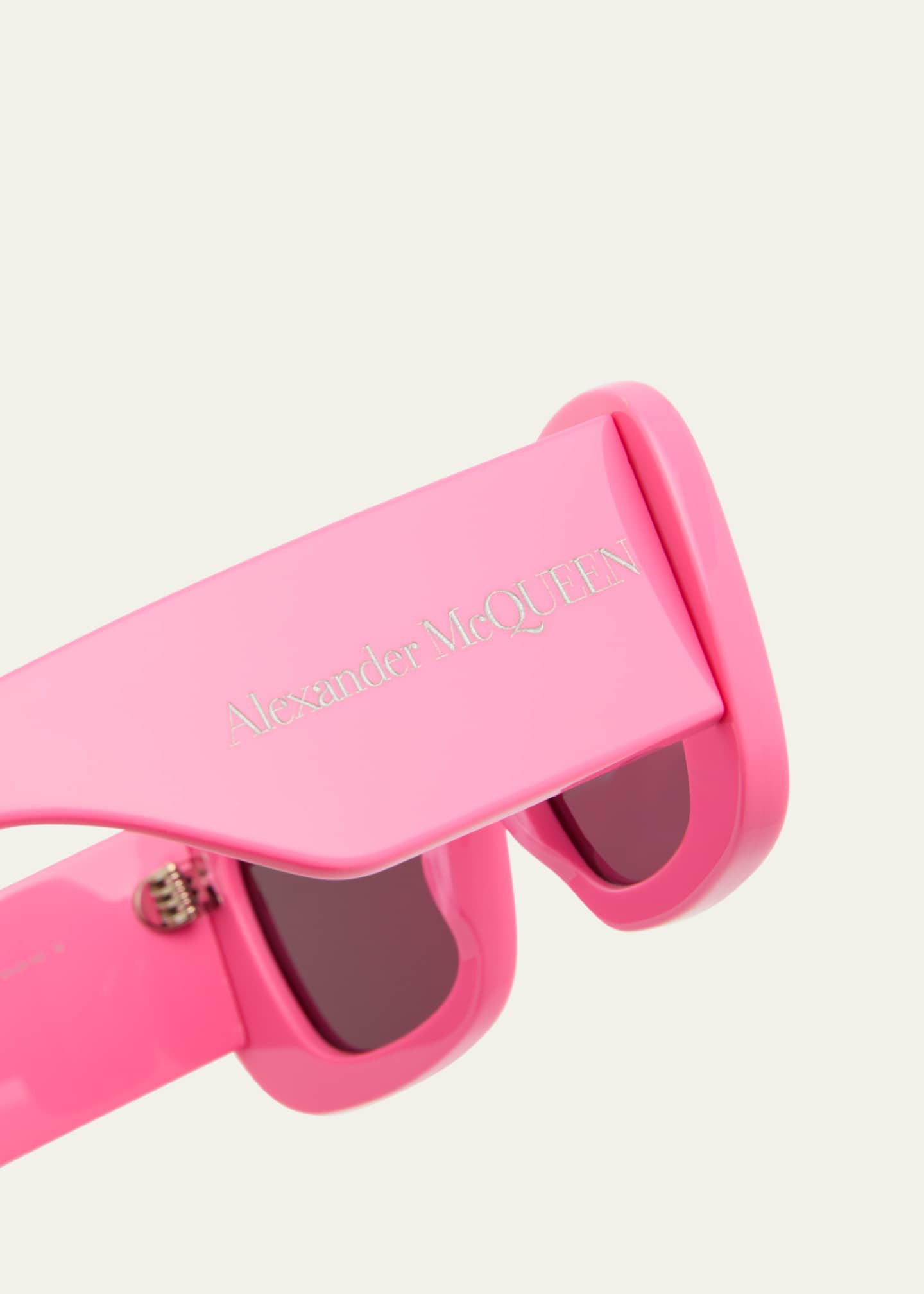 McQueen Chunky Logo Acetate Cat-Eye Sunglasses Image 4 of 5