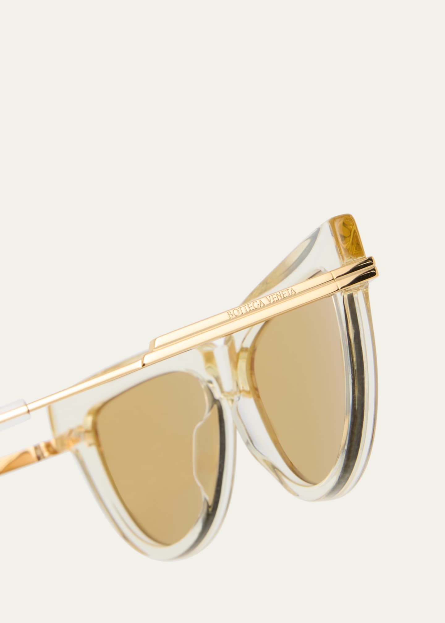 Bottega Veneta Logo Metal Alloy & Acetate Cat-Eye Sunglasses Image 5 of 5