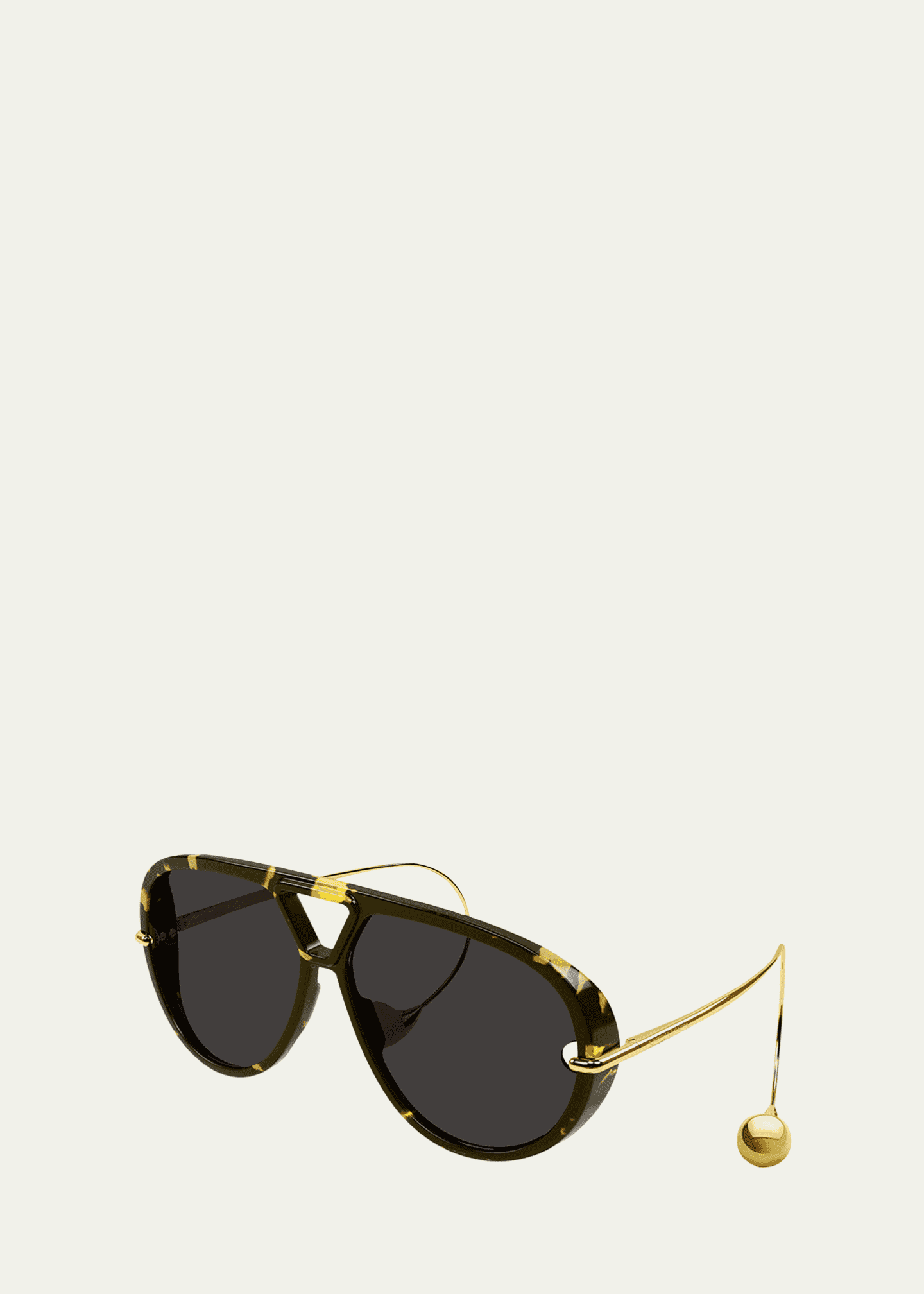 Bottega Veneta Geometric Acetate & Metal Alloy Aviator Sunglasses