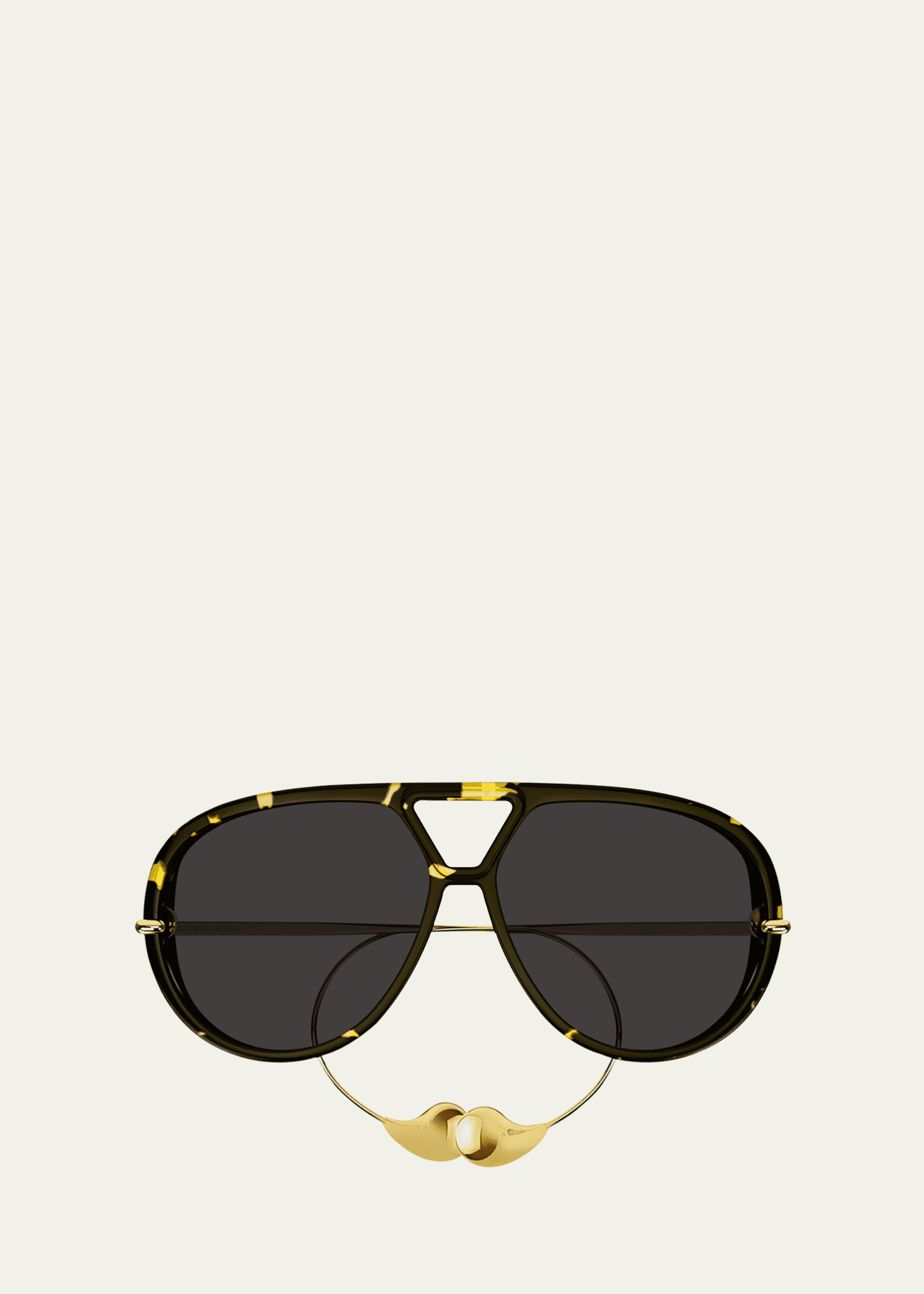 Bottega Veneta Geometric Acetate & Metal Alloy Aviator Sunglasses