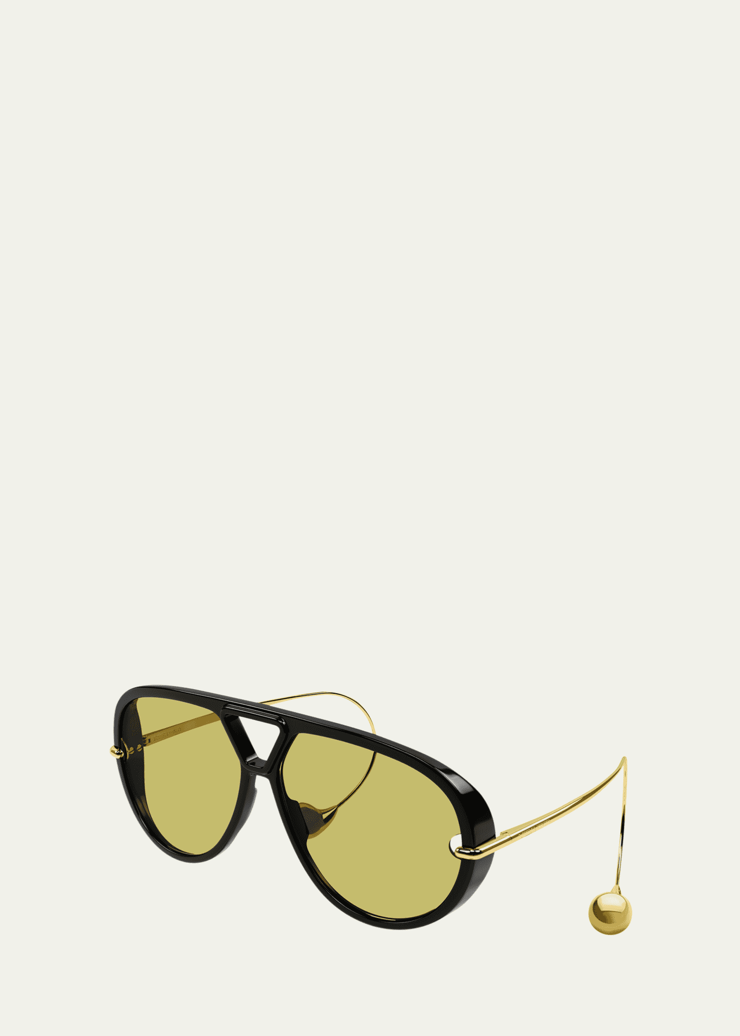 Bottega Veneta Geometric Acetate & Metal Alloy Aviator Sunglasses Image 2 of 2