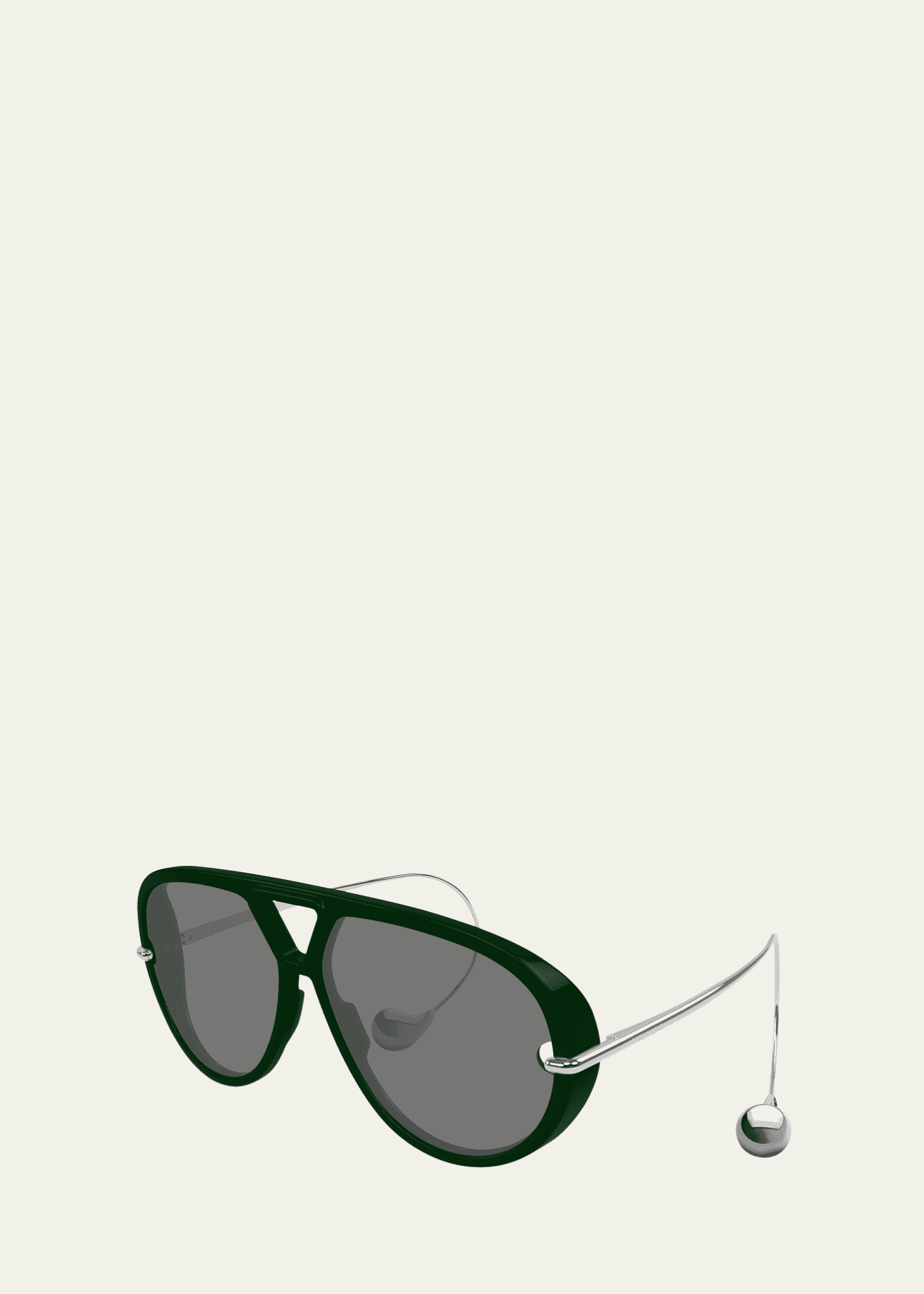 Bottega Veneta Geometric Acetate & Metal Alloy Aviator Sunglasses Image 2 of 2