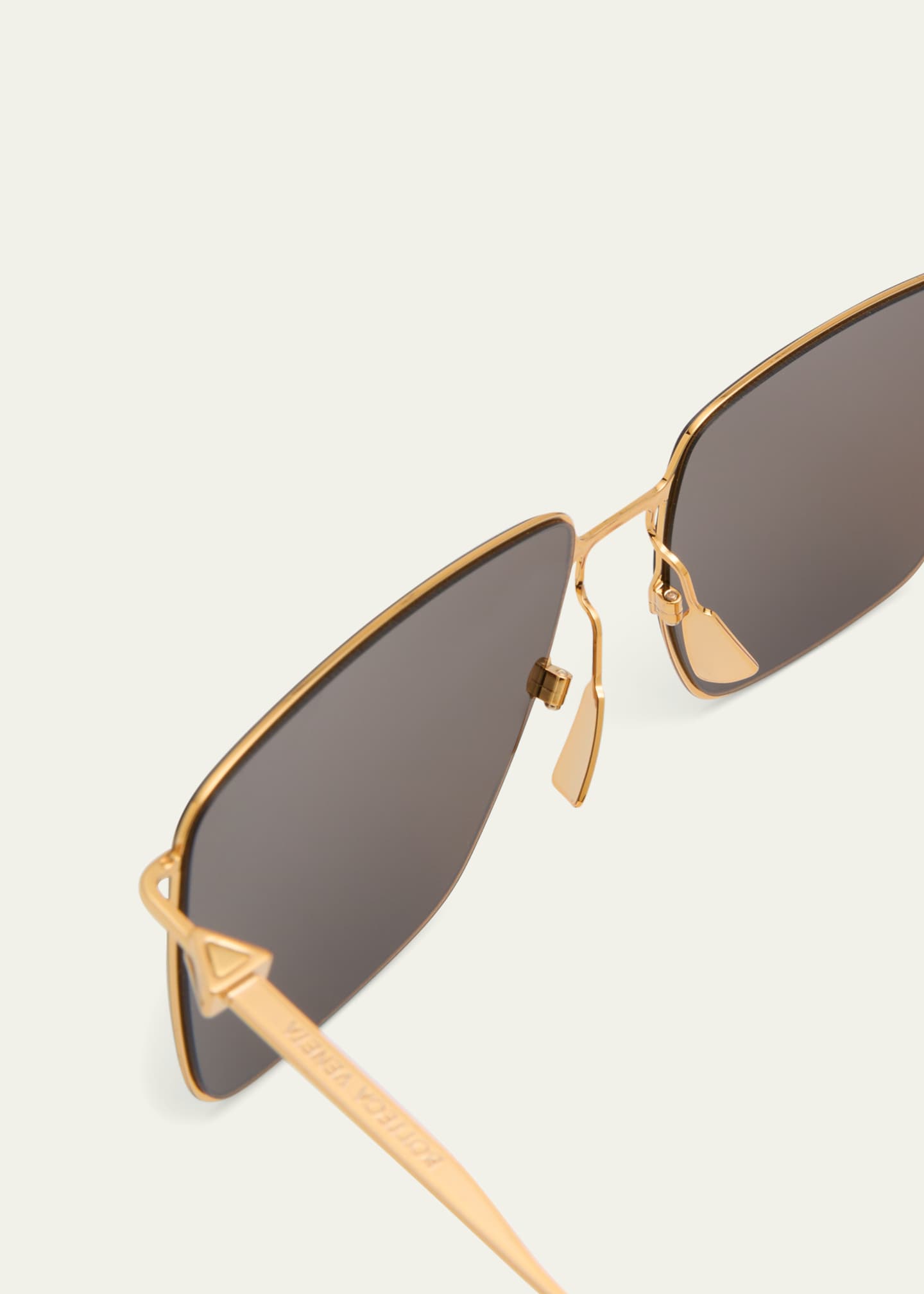 Bottega Veneta Gold Ultrathin Sunglasses