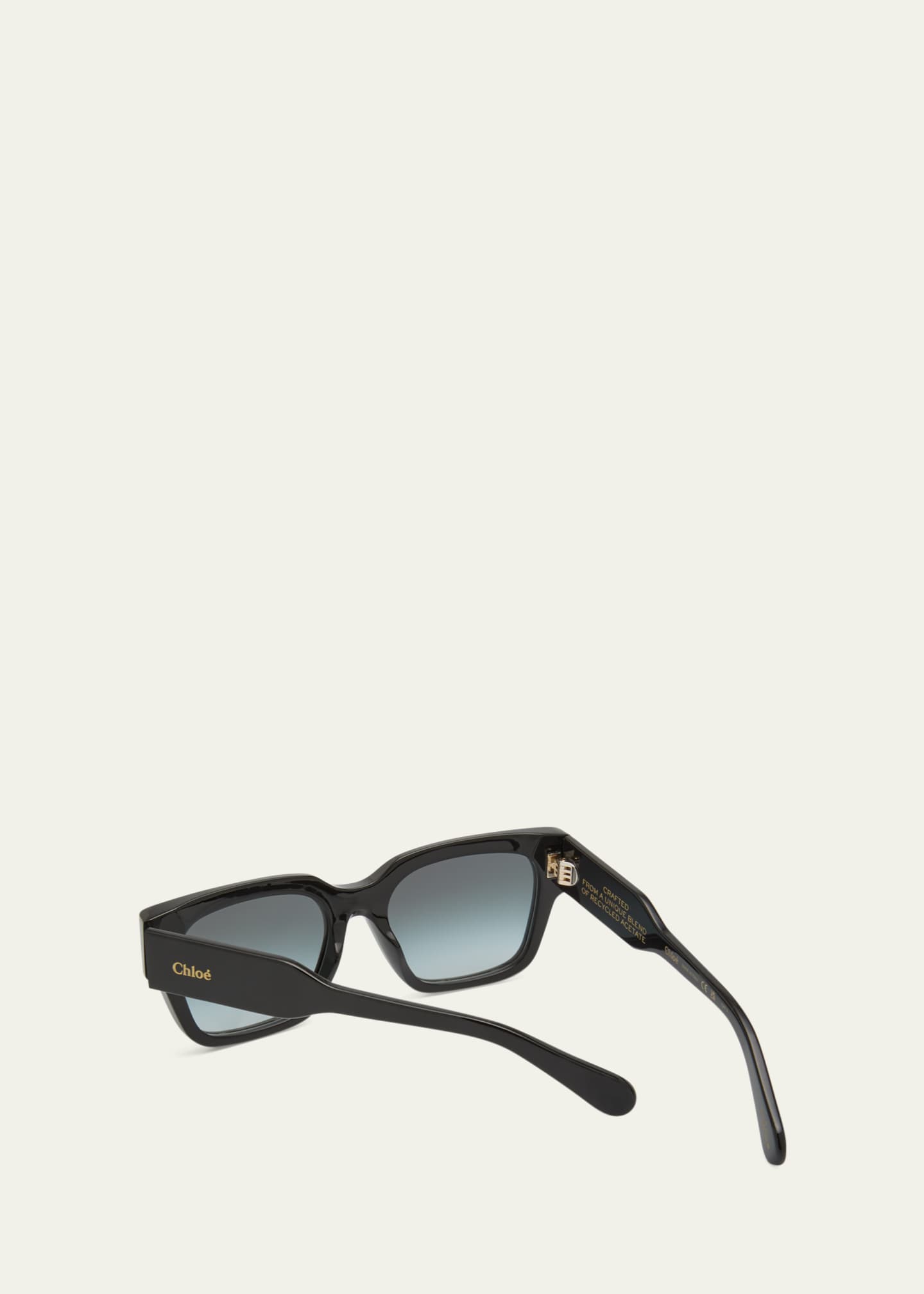 Chloe Acetate Rectangle Sunglasses Image 3 of 5