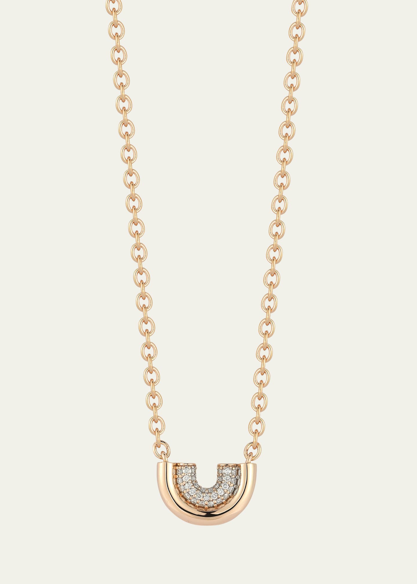 Walters Faith Thoby 18K Rose Gold Diamond Small Tubular Necklace Image 1 of 2
