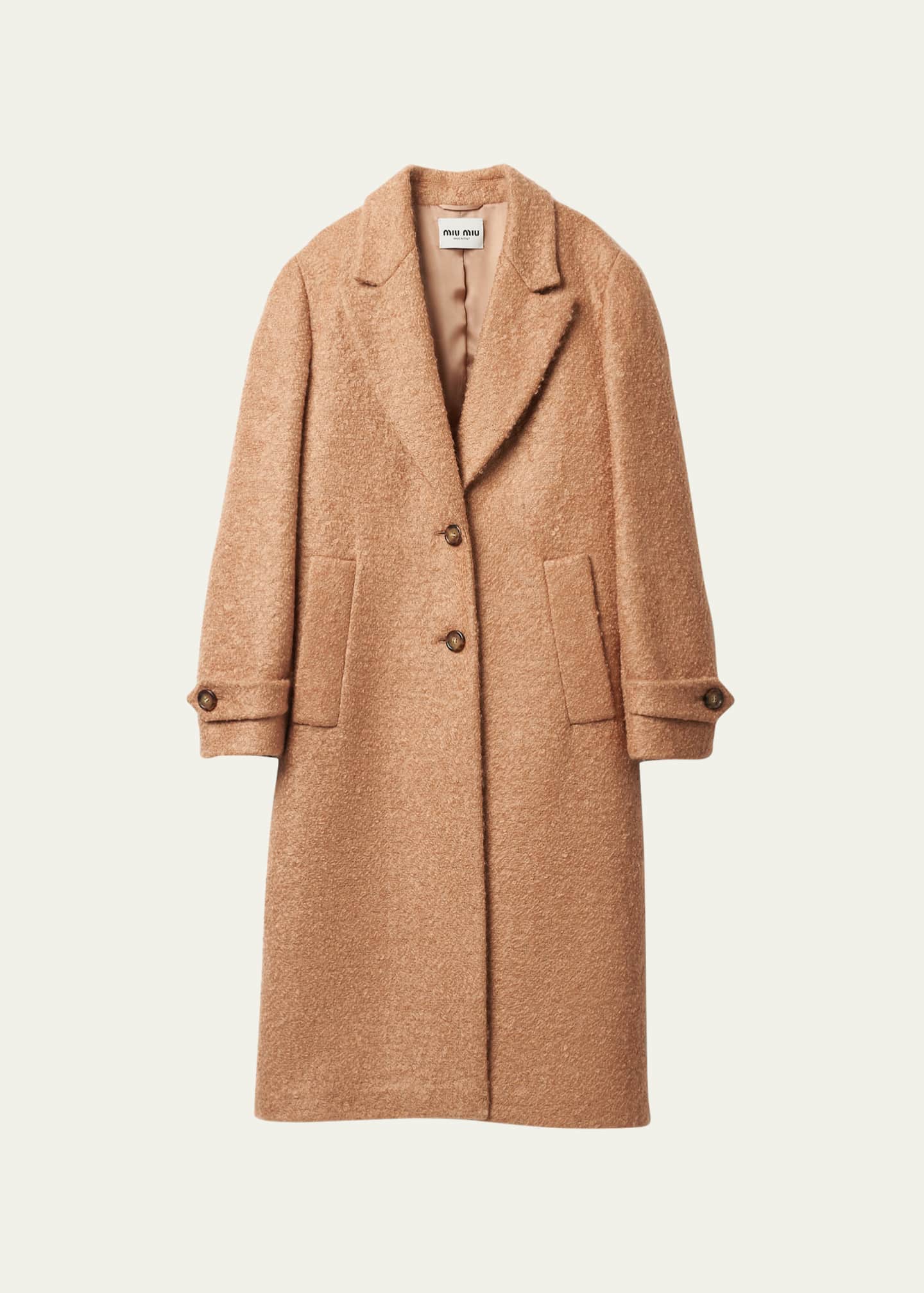 Miu Miu Tweed Mohair Coat Bergdorf Goodman