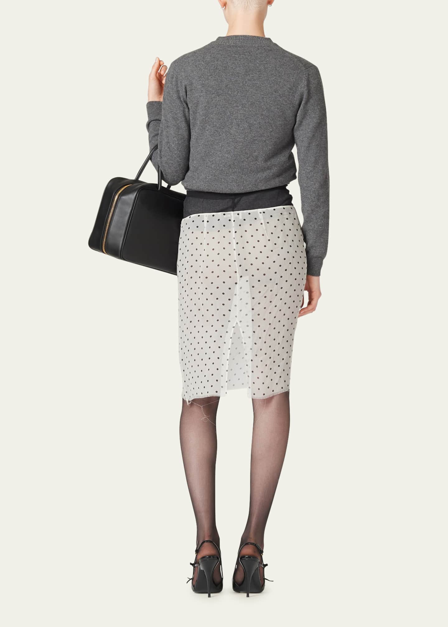 Miu Miu Polka-Dot Chiffon Skirt Image 3 of 5