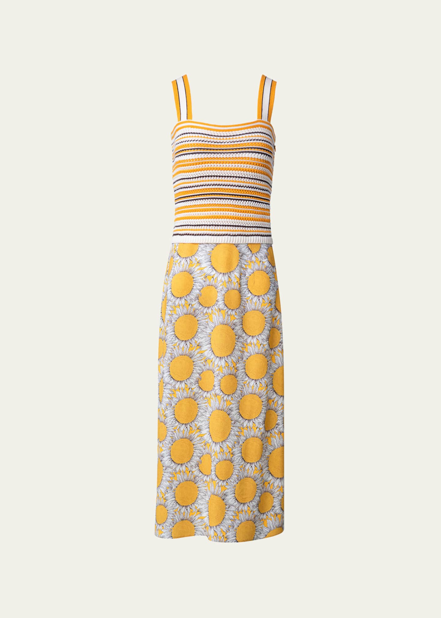 Akris punto MixedMedia Crochet Dress Bergdorf Goodman