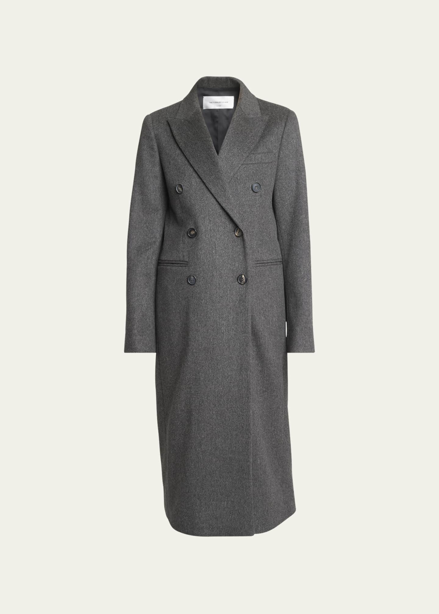 Victoria Beckham Double-Breast Tailored Slim Wool Coat - Bergdorf