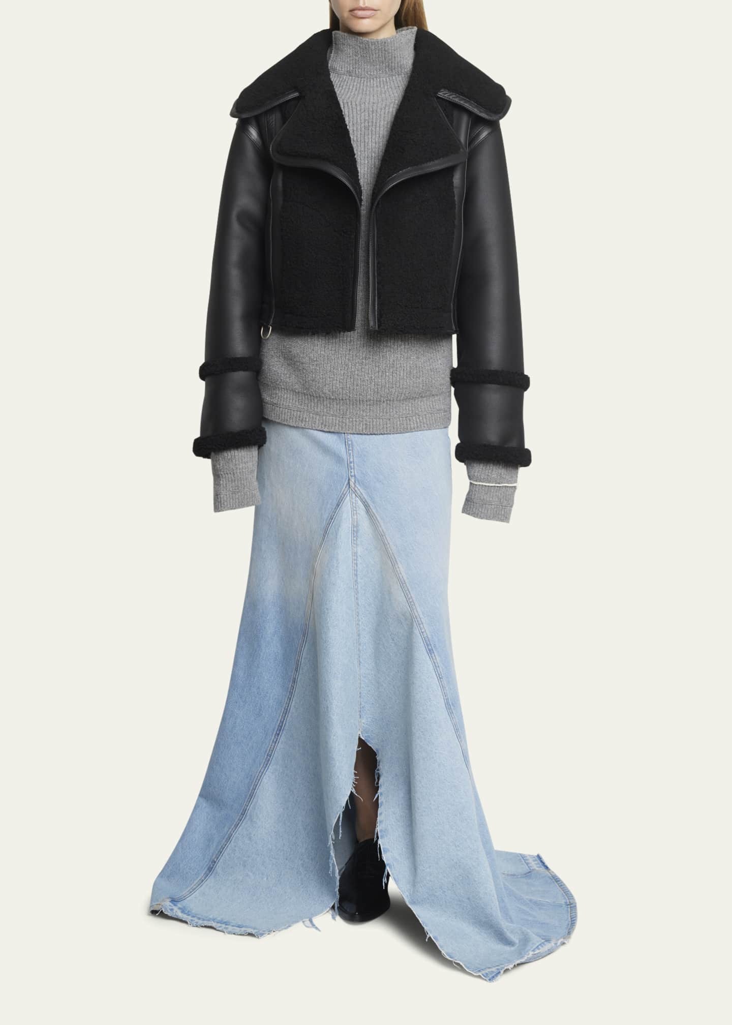 Victoria beckham shearling jacket on sale
