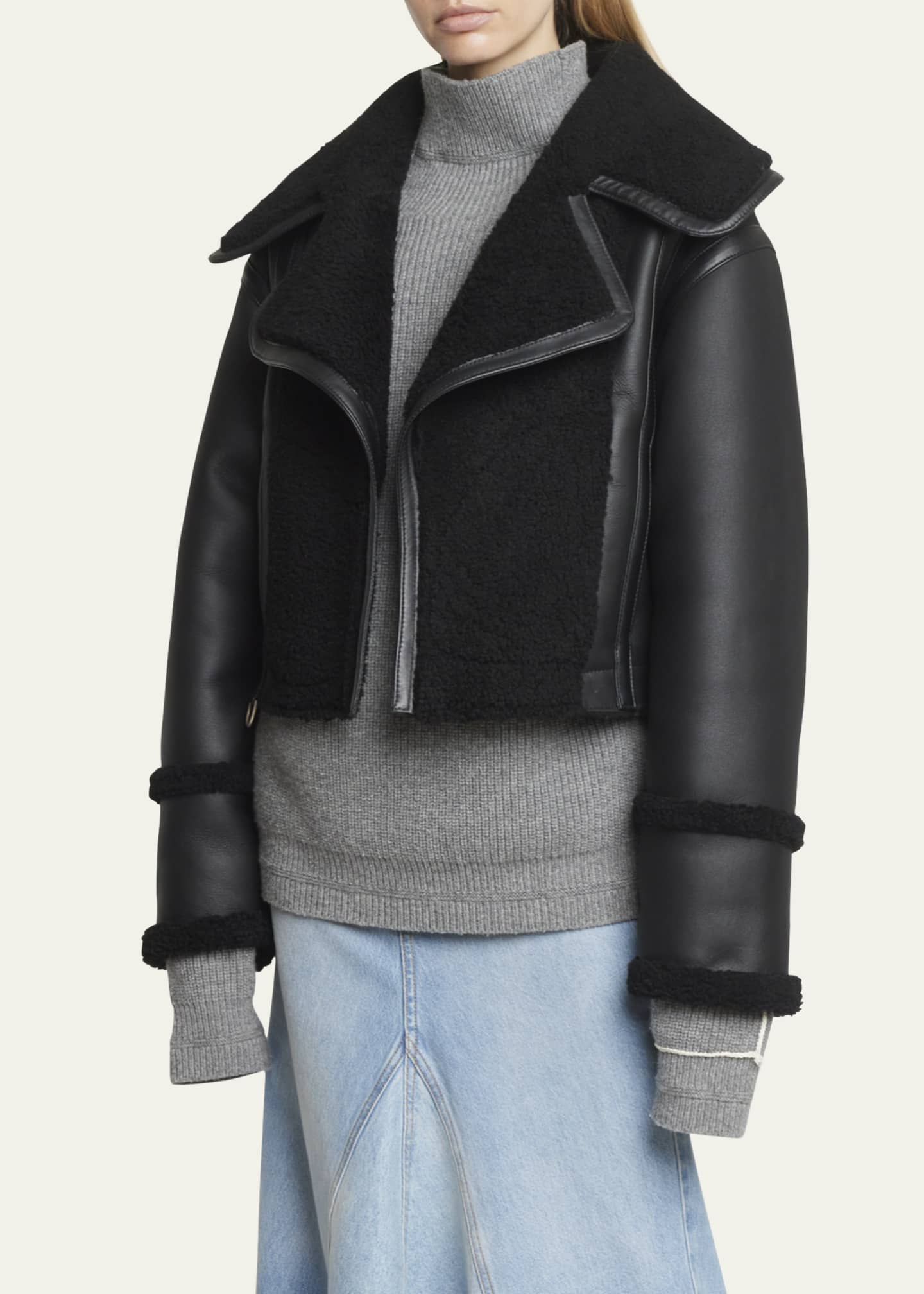 Victoria beckham cheap shearling jacket