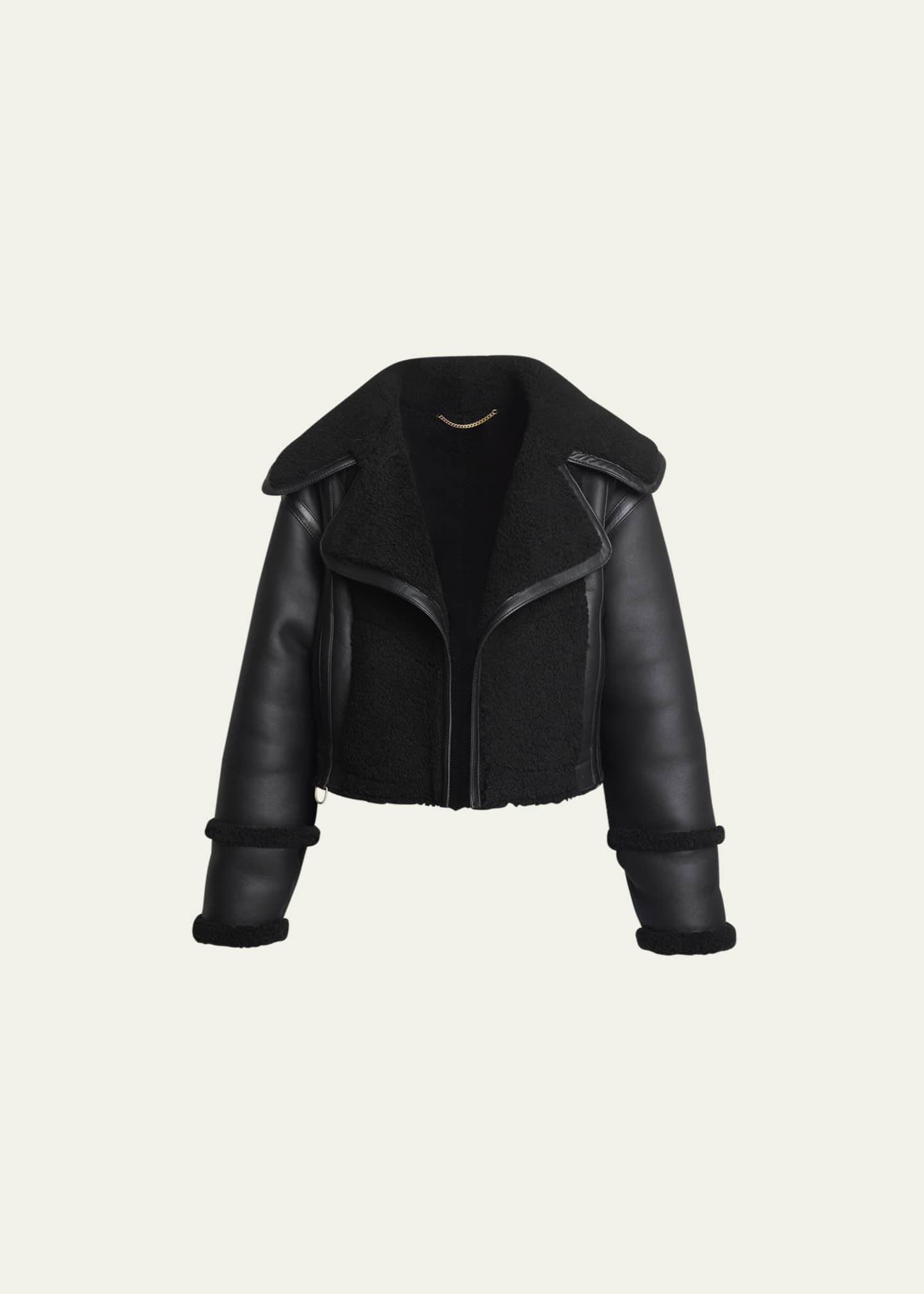 Victoria beckham shearling jacket online