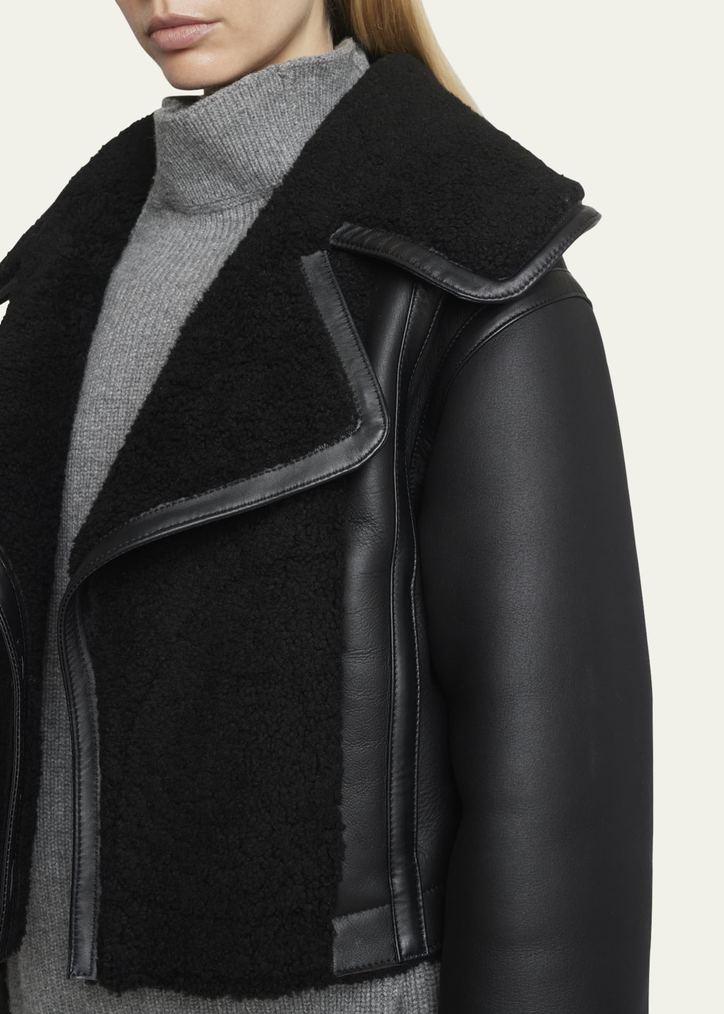 Victoria beckham shearling on sale jacket
