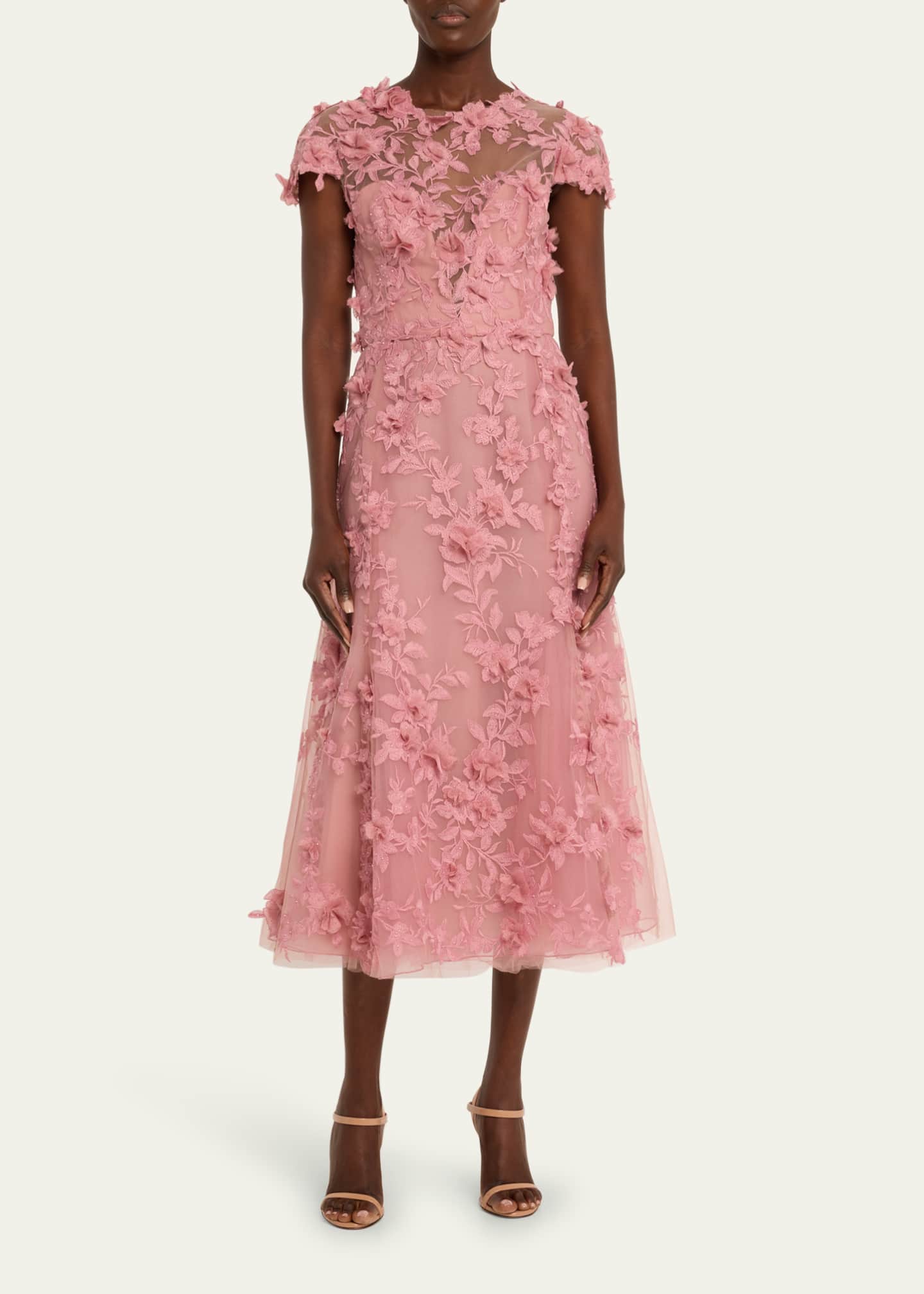 Marchesa store rose dress