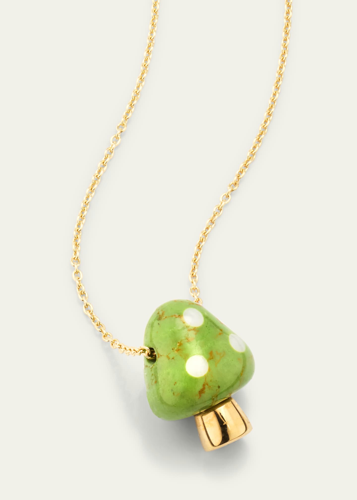 Aliita Amanita Turquoise Pendant Necklace in 9k Gold Image 3 of 4