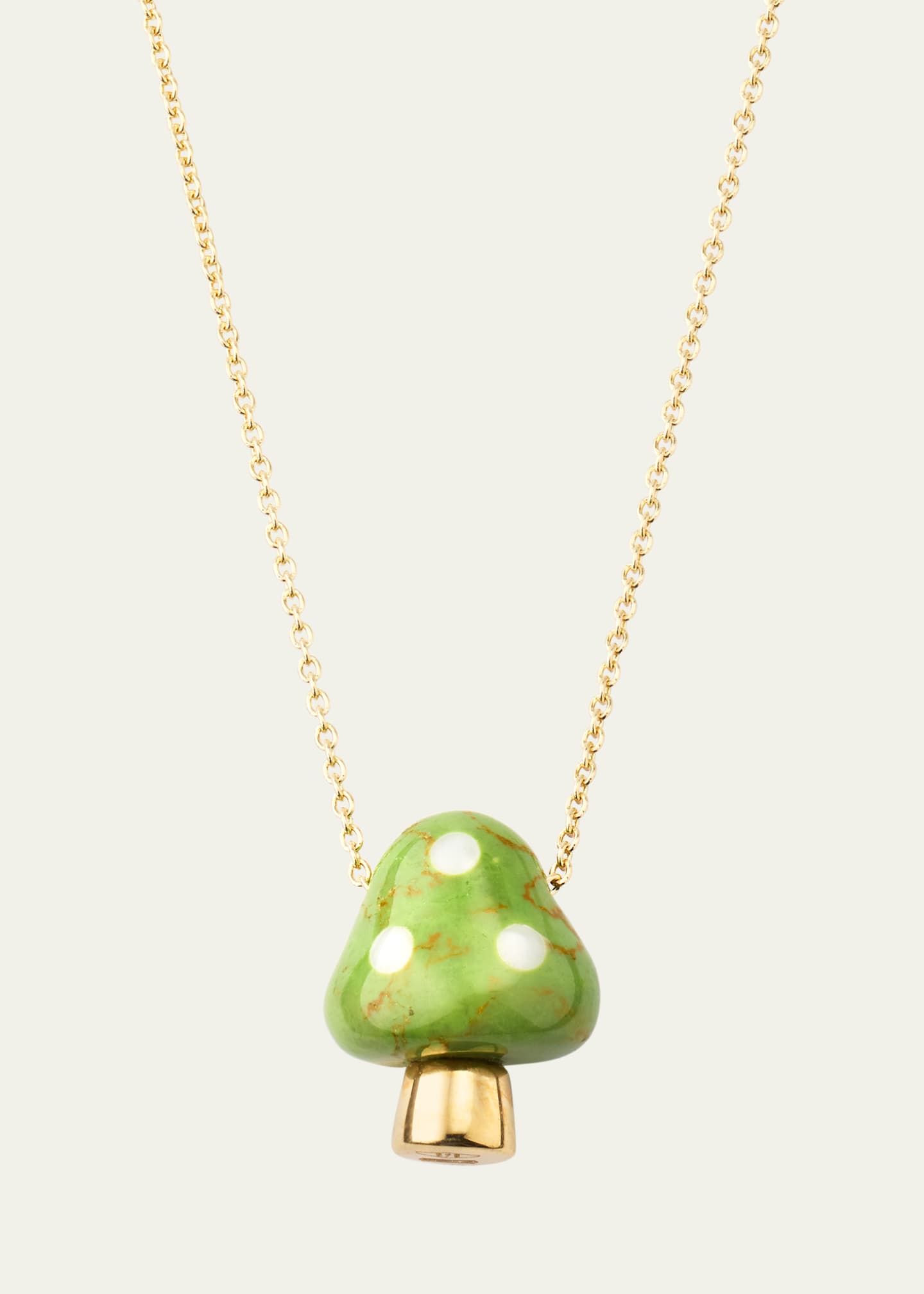 Aliita Amanita Turquoise Pendant Necklace in 9k Gold Image 1 of 4