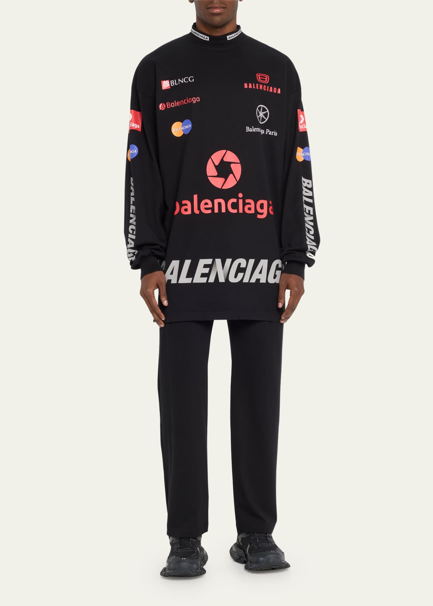 Balenciaga men's cheap logo shirt