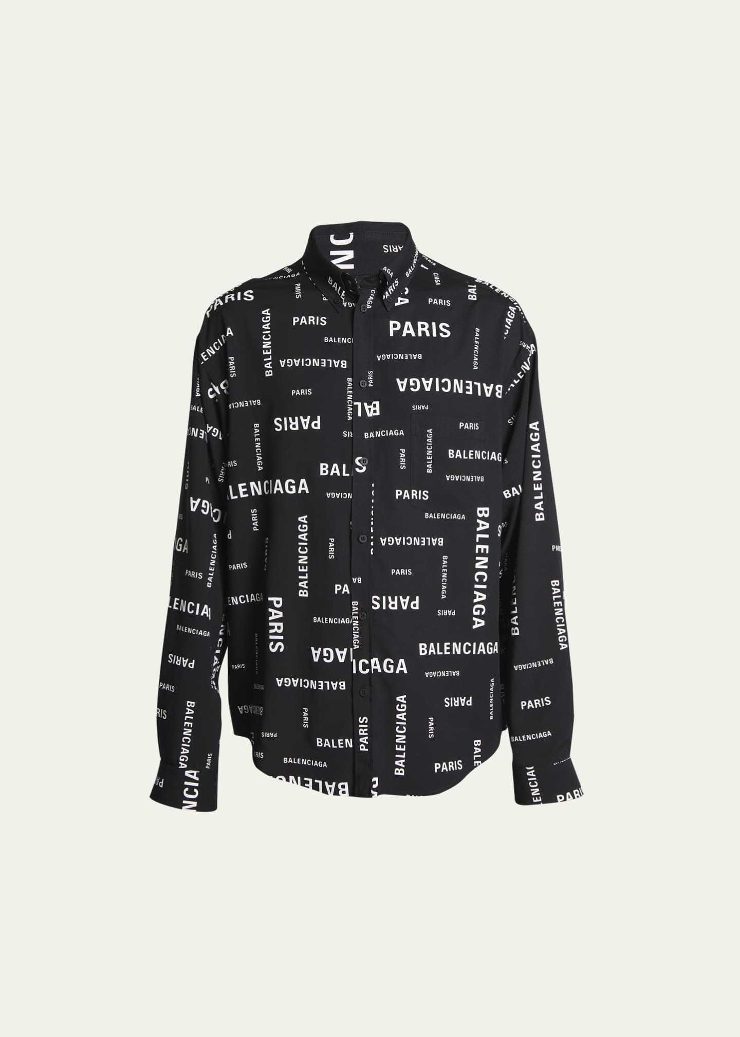 Balenciaga logo dress shirt sales