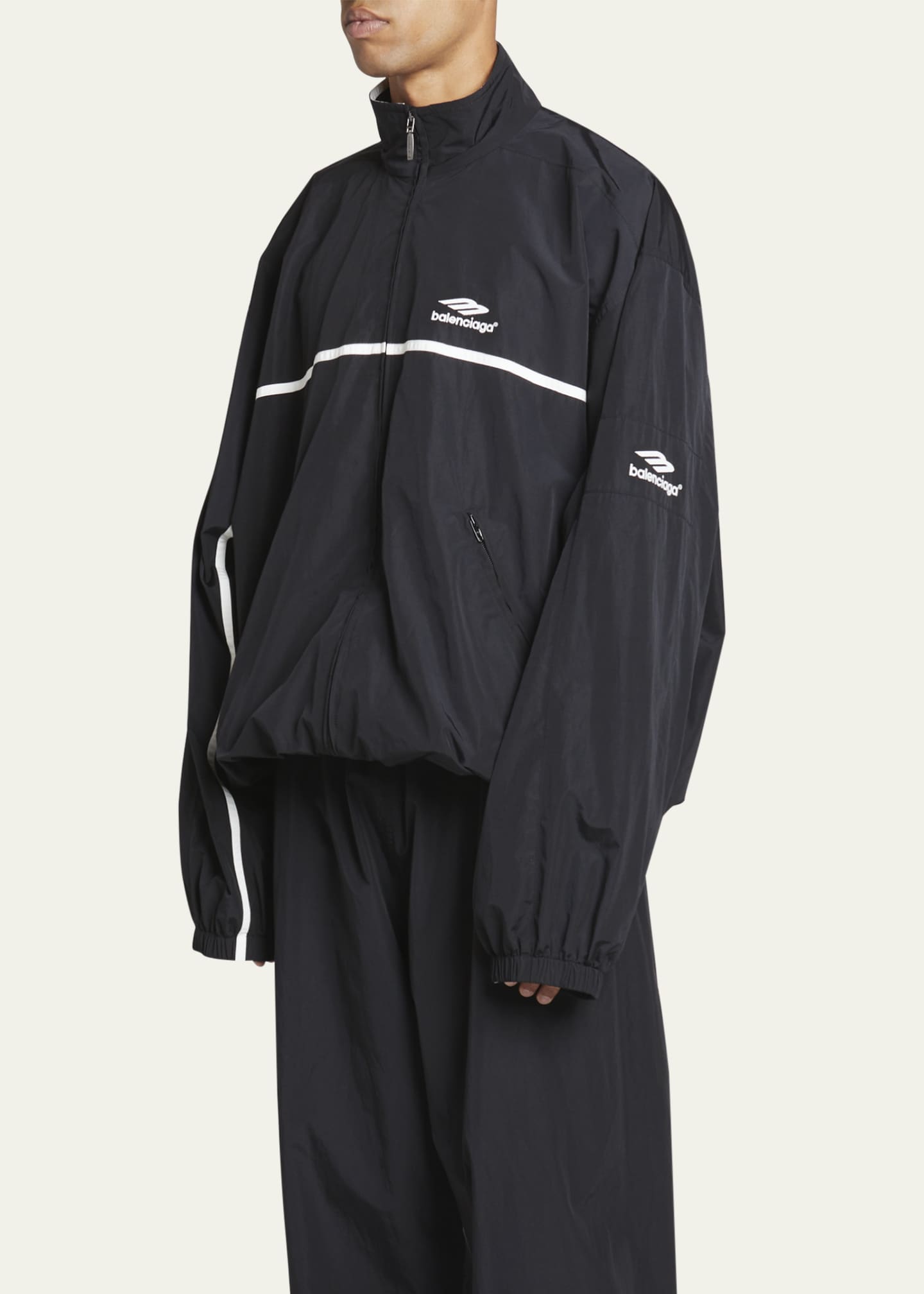 Balenciaga Men's Logo Tracksuit Jacket