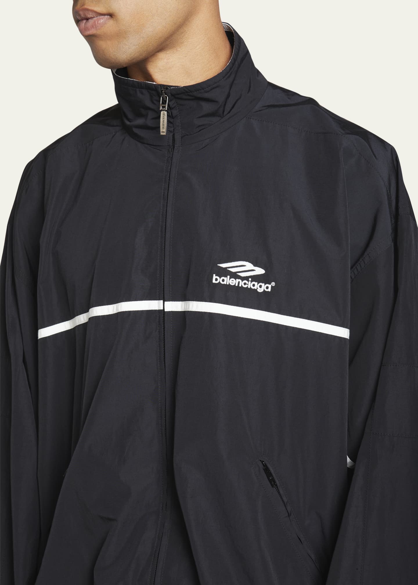 balenciaga tracksuit nylon jacket logo