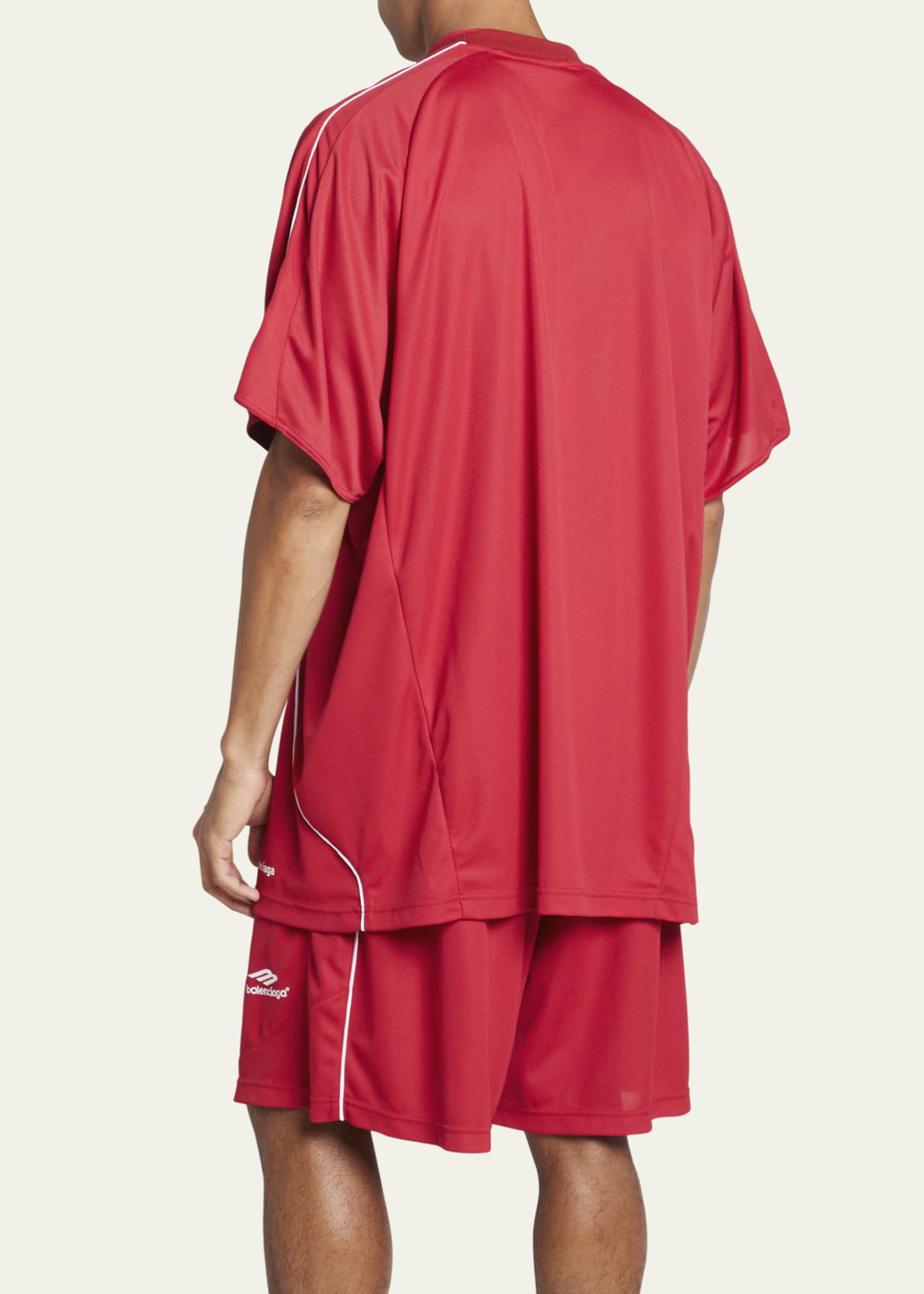 Balenciaga X Adidas Oversized Soccer Jersey in Red for Men