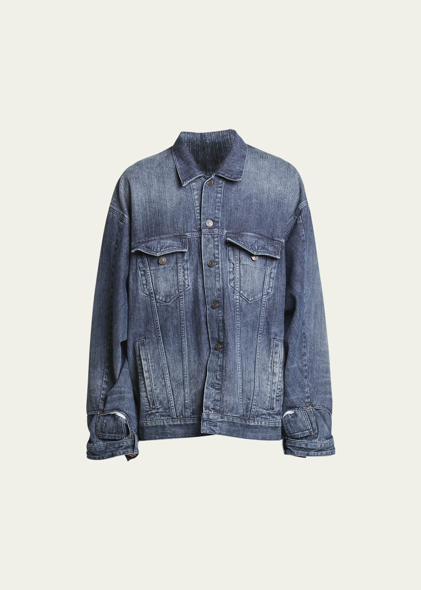 Balenciaga Men's Deconstructed Denim Jacket