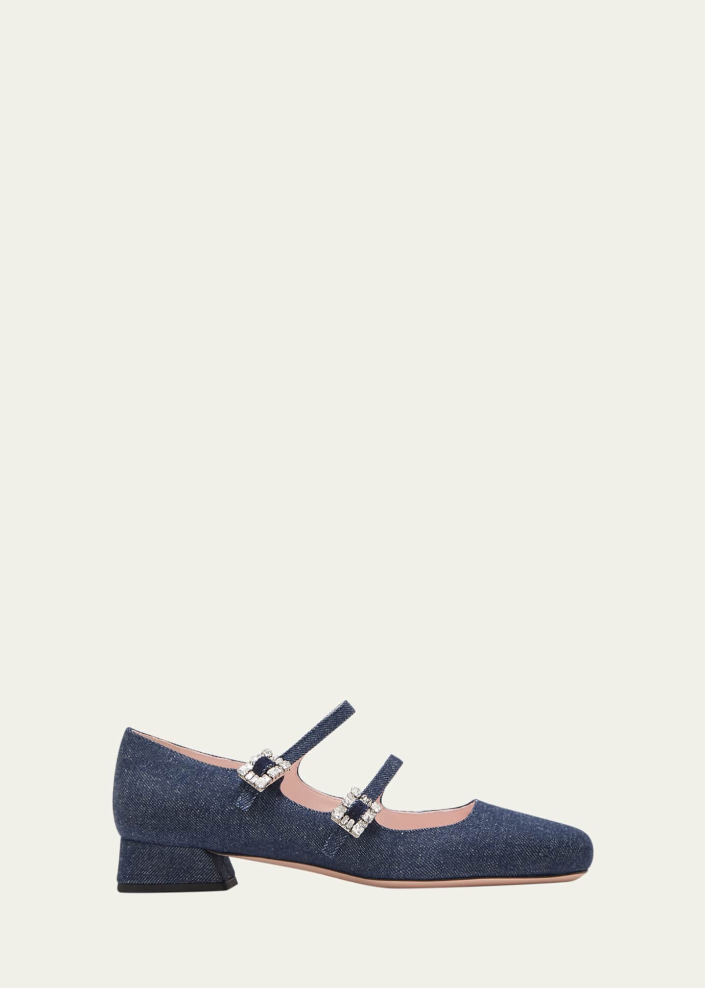 Roger vivier denim online shoes