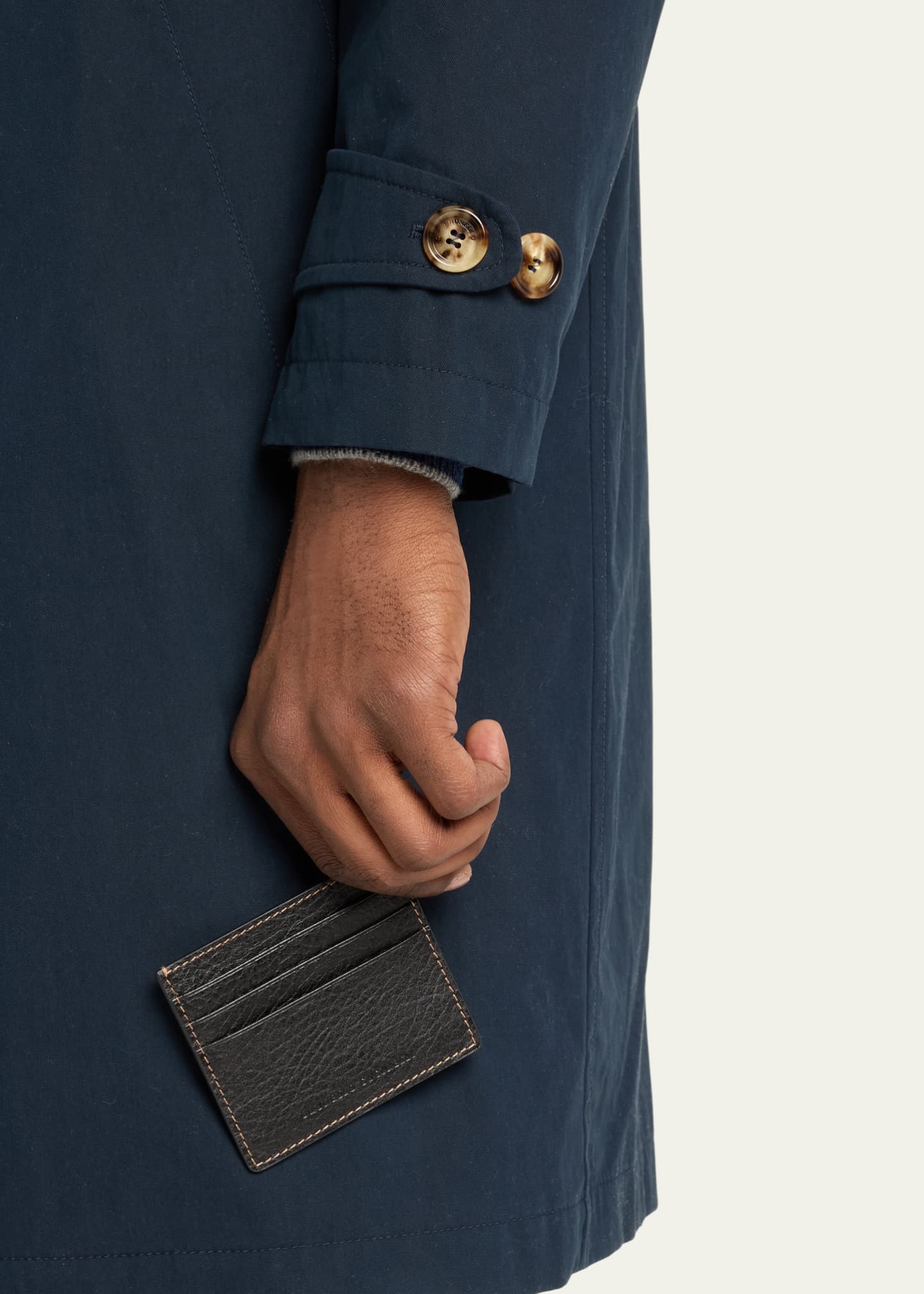 【送料&関税込】Brunello Cucinelli Card Holder Capretta card holder for Man in Black | Brunello Cucinelli