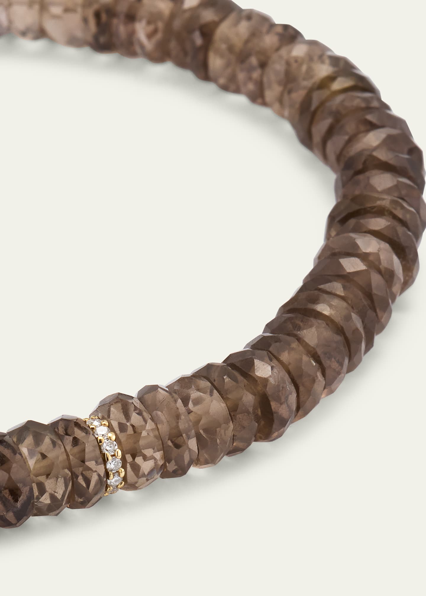 Sydney Evan Diamond Rondelle & Faceted Smokey Topaz Bead Bracelet Image 3 of 5
