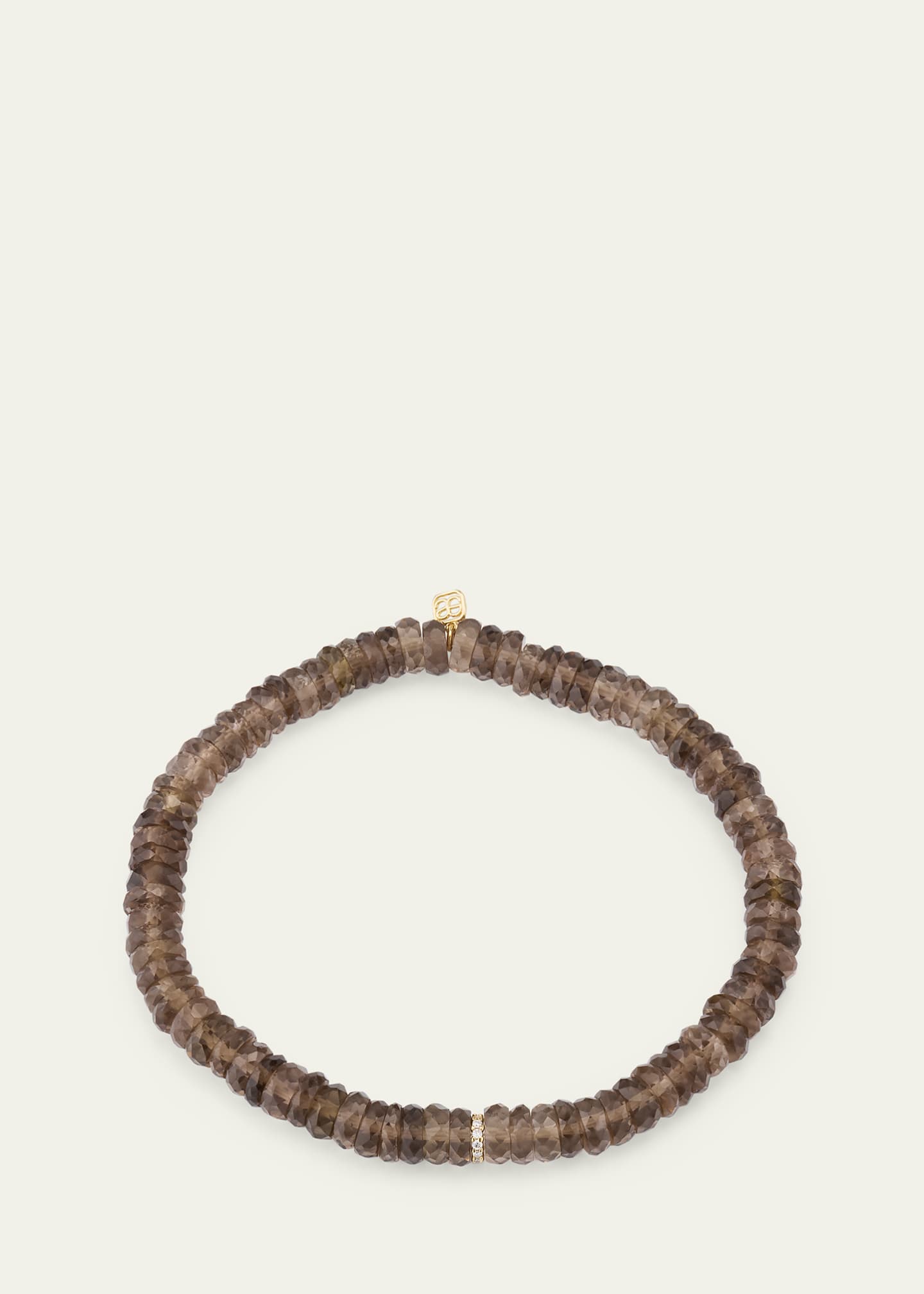 Sydney Evan Diamond Rondelle & Faceted Smokey Topaz Bead Bracelet Image 4 of 5