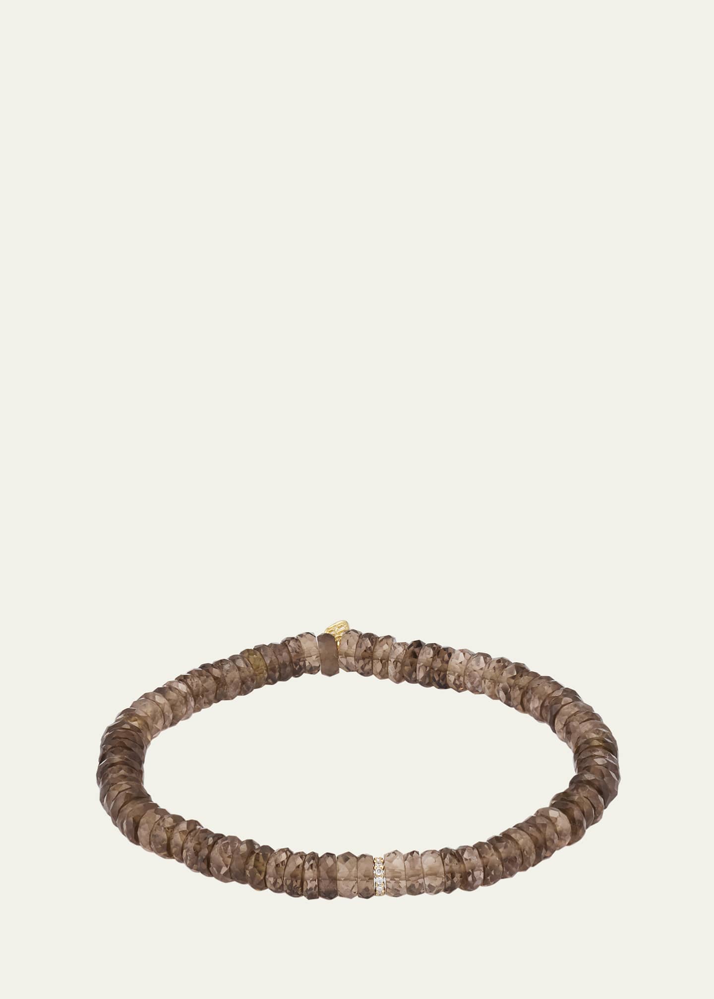 Sydney Evan Diamond Rondelle & Faceted Smokey Topaz Bead Bracelet Image 1 of 5