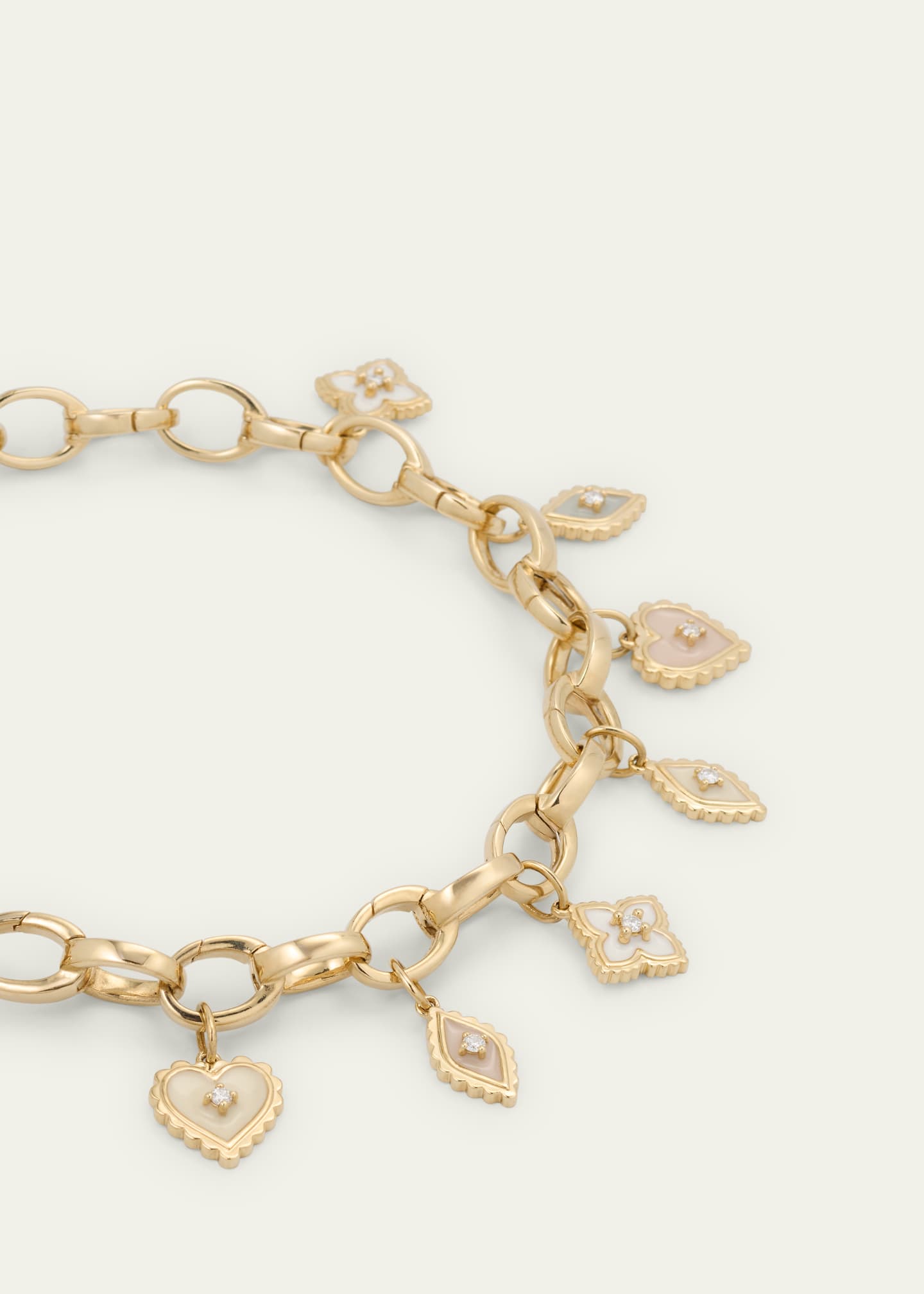 Sydney Evan Enamel & Diamond Charm Bracelet Image 3 of 4