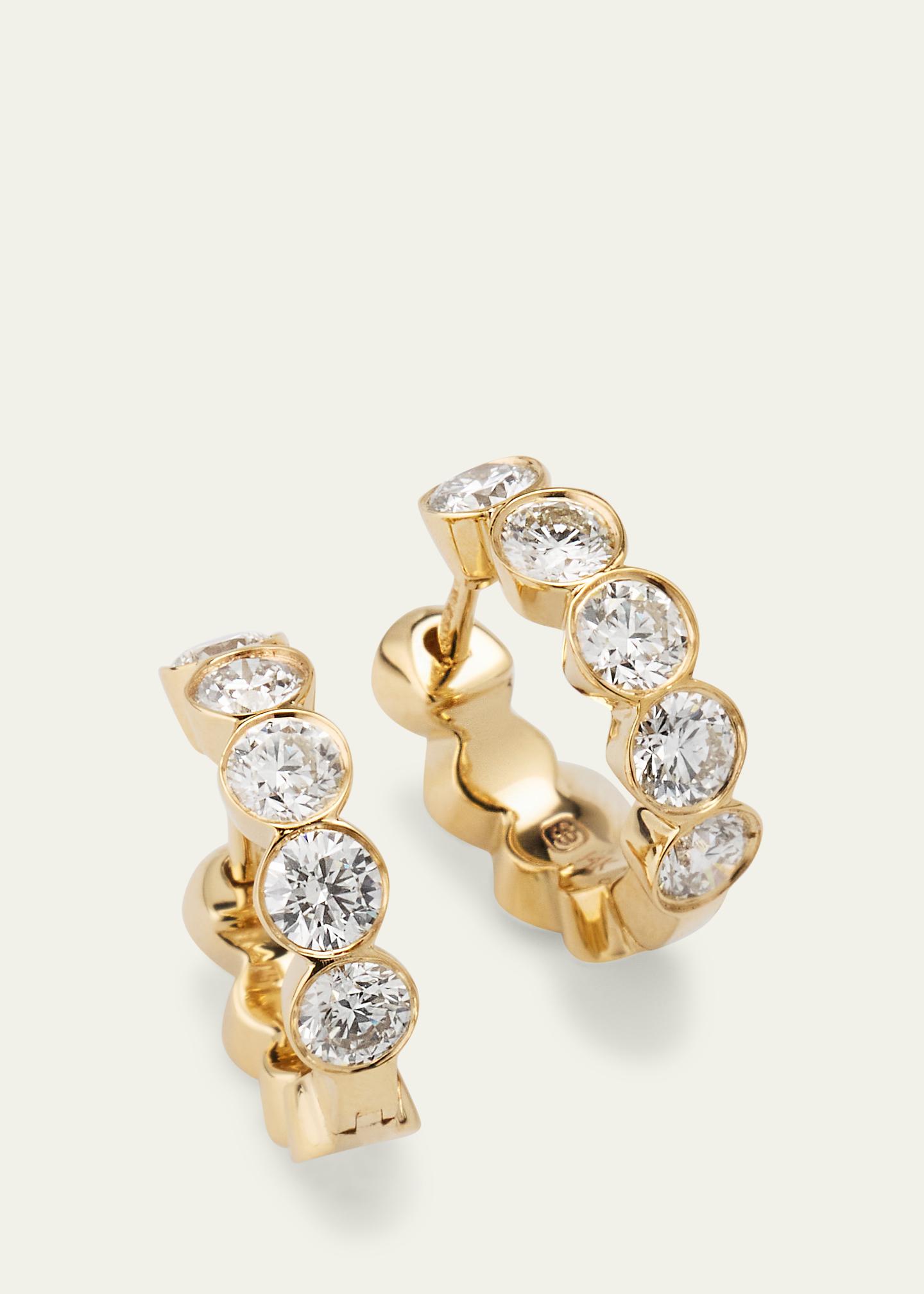 thumbnail image 2 of Goldum NYC 14K Yellow Gold-Plated Sterling Silver Hoop Earrings - 2mm X 14mm 2 of 5