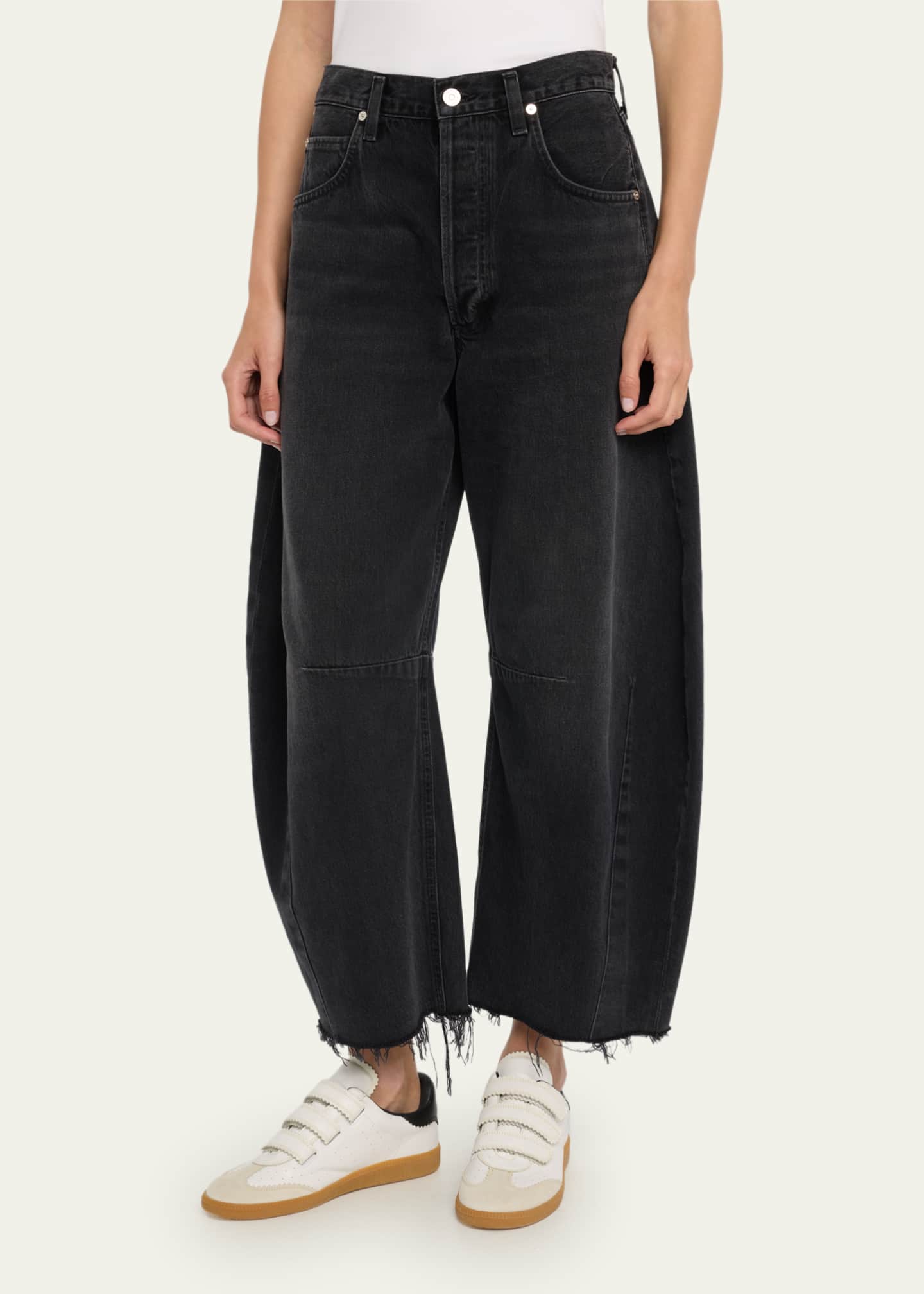 Cropped on sale hem jeans