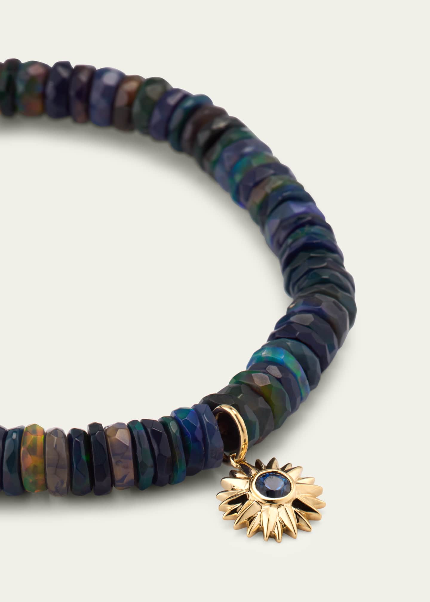 Sydney Evan 14K Yellow Gold Solar Compass Sapphire Charm Bracelet Image 3 of 4