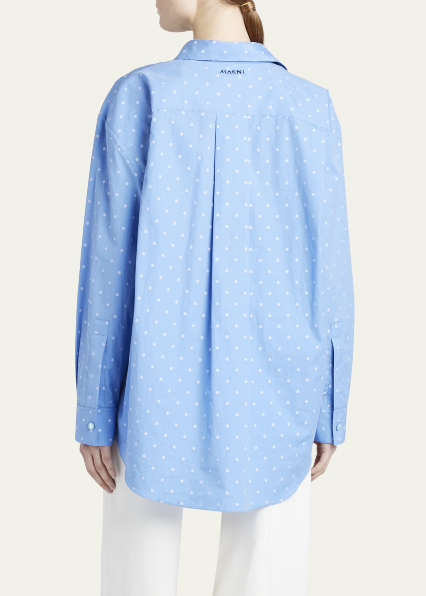 Marni Polka Dot Button Down Shirt - Bergdorf Goodman