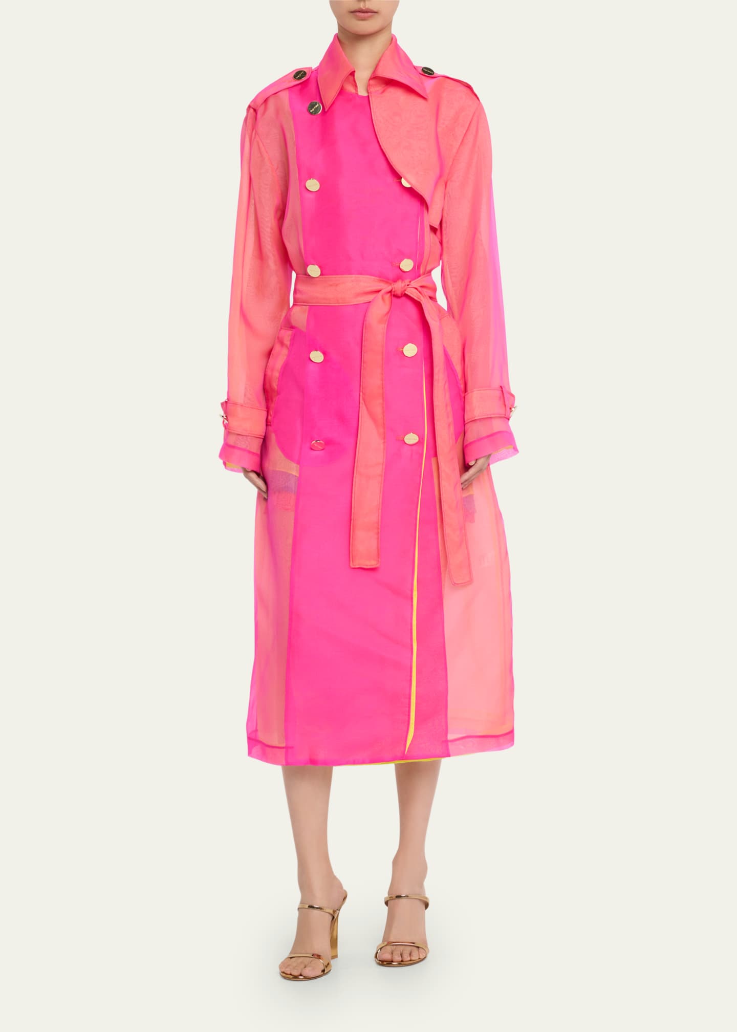 Chiffon trench coat new arrivals
