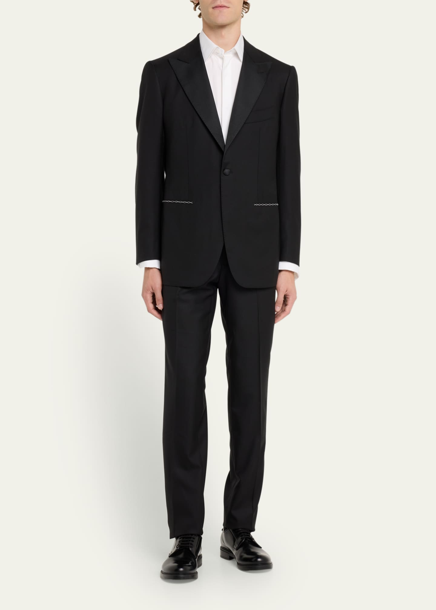 Cesare Attolini Men's 150s Wool Grosgrain Tuxedo Image 2 of 8