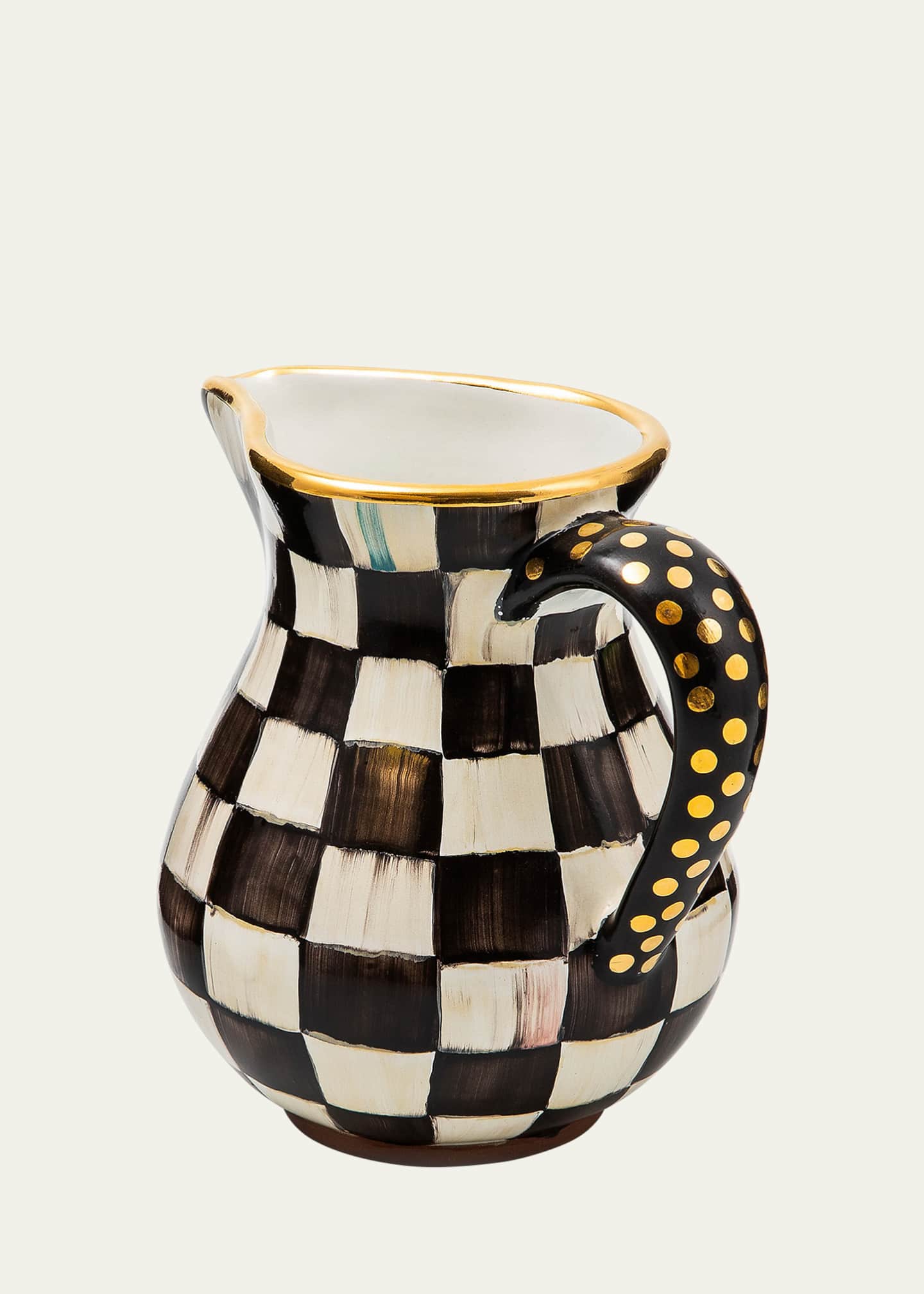 MacKenzie-Childs Courtly Check Portly Pitcher, 52 oz. Image 2 of 2