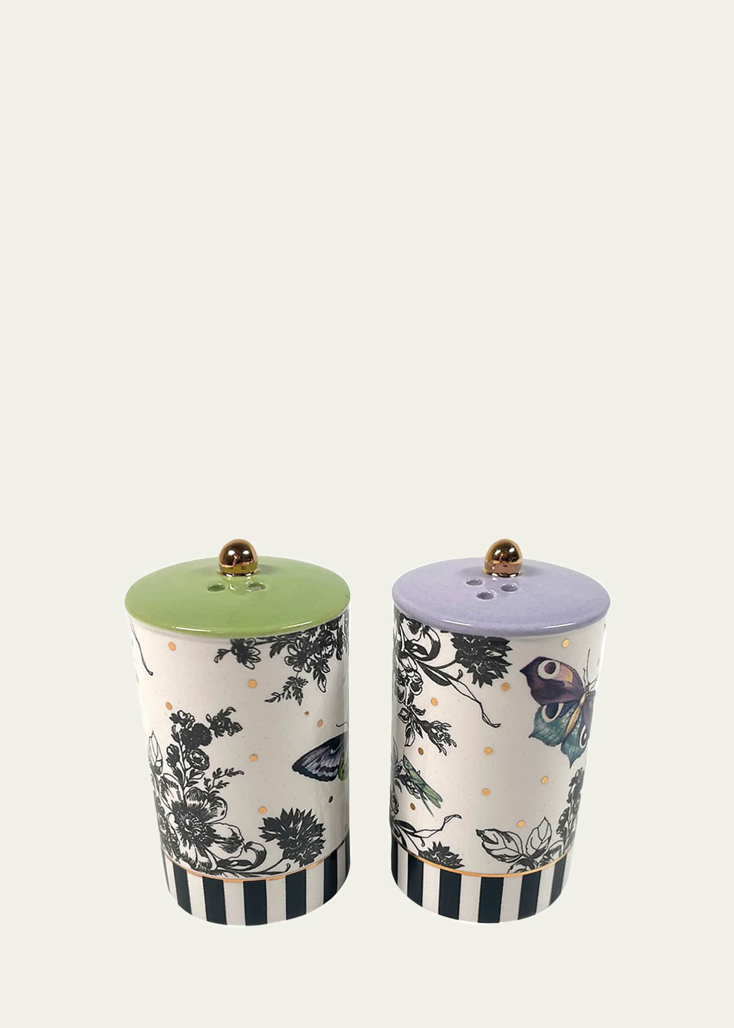 MacKenzie-Childs Butterfly Toile Salt Pepper Set