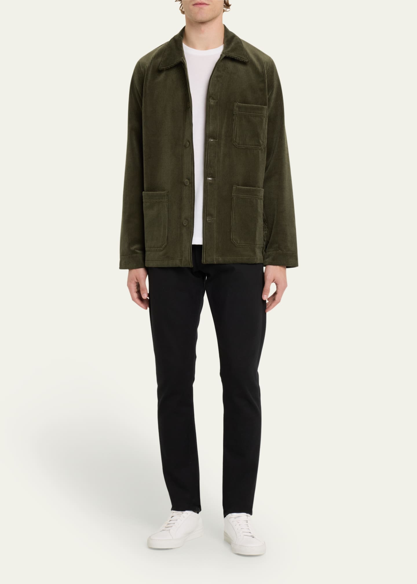 Le Mont St Michel Men's Corduroy French Worker Jacket Bergdorf Goodman