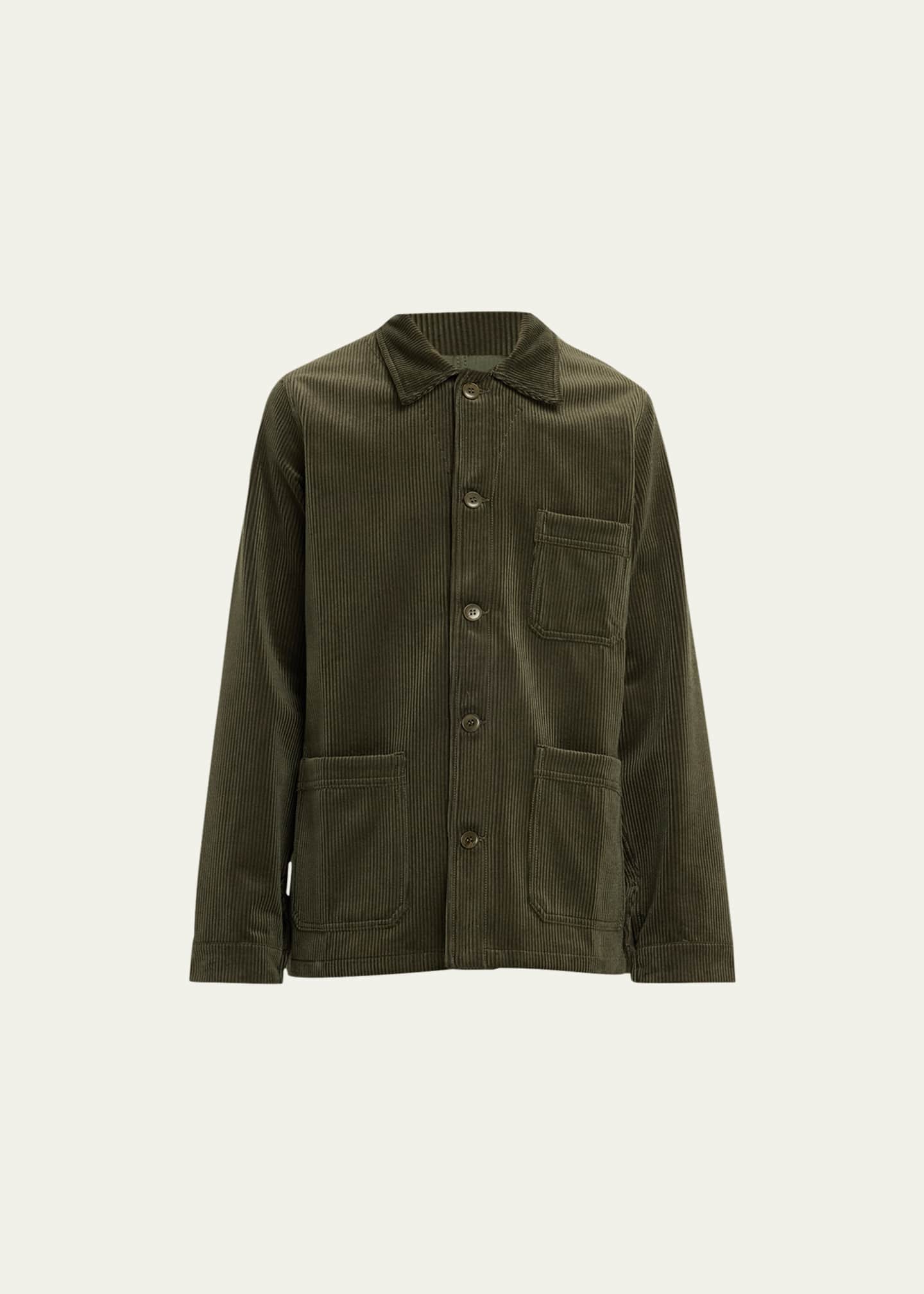 Le Mont St Michel Men's Corduroy French Worker Jacket Bergdorf Goodman