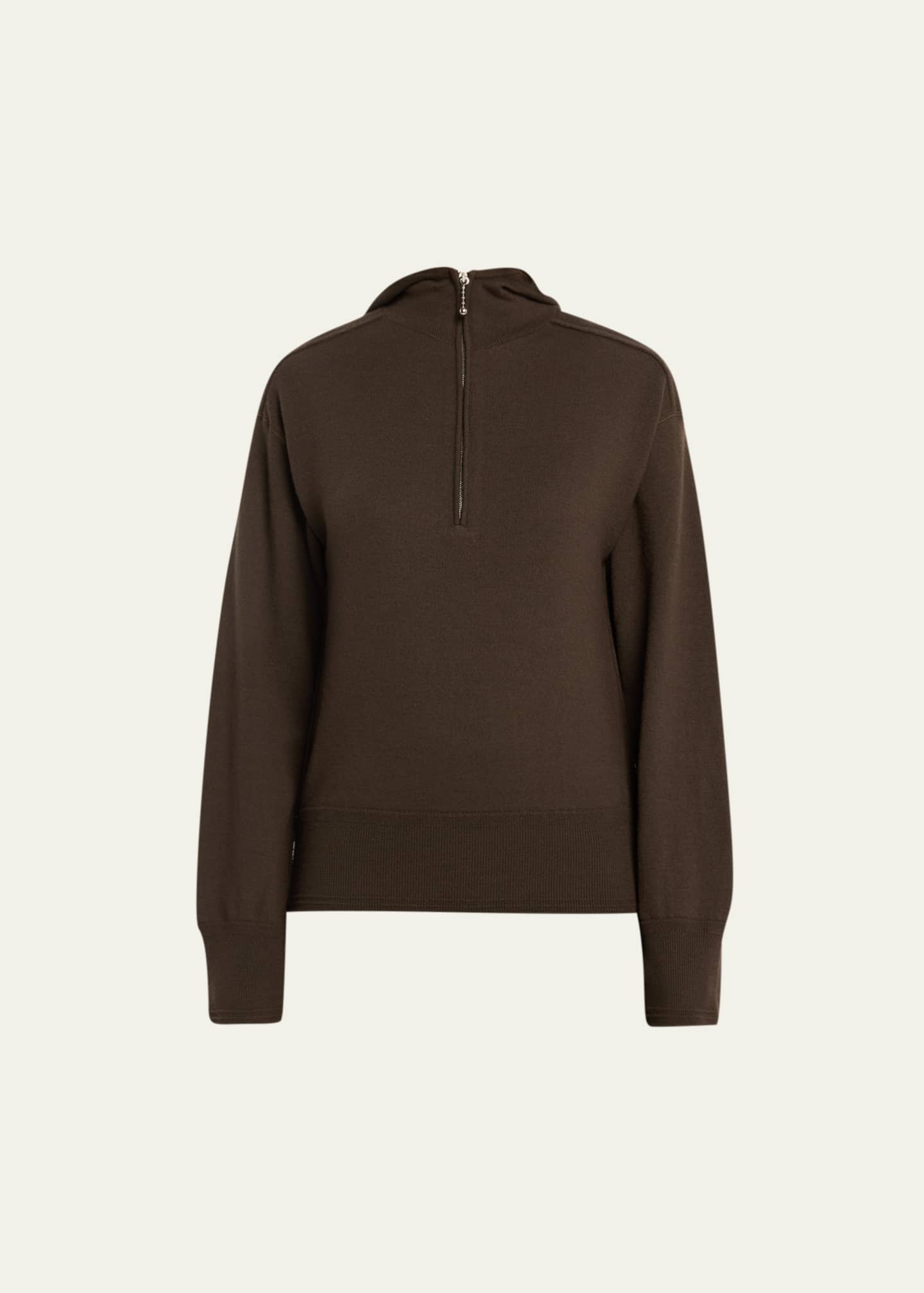 Burberry Logo Embroidered Wool Hoodie Bergdorf Goodman