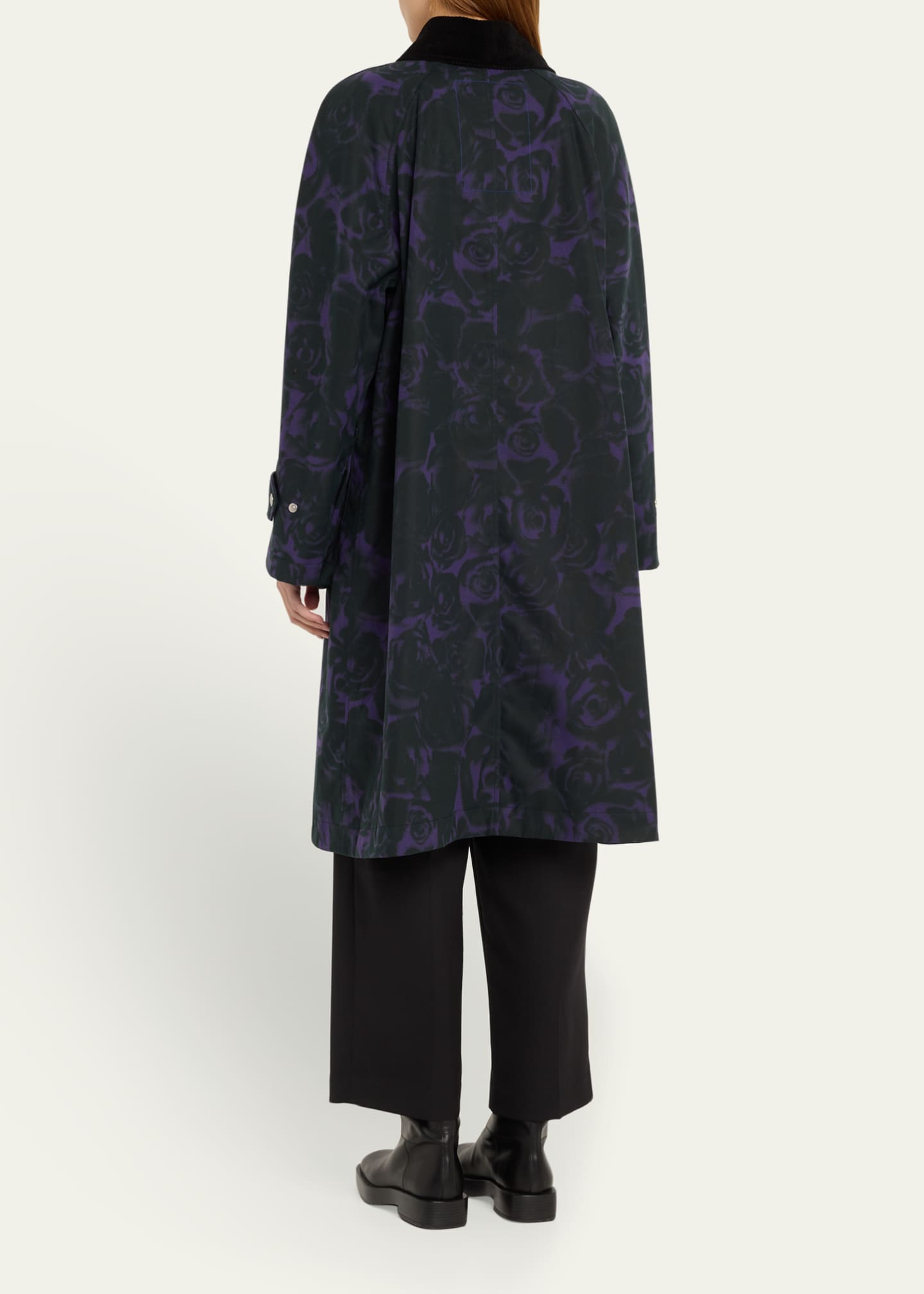 Burberry Rose Print Waxed Cotton Oversized Car Coat Bergdorf Goodman