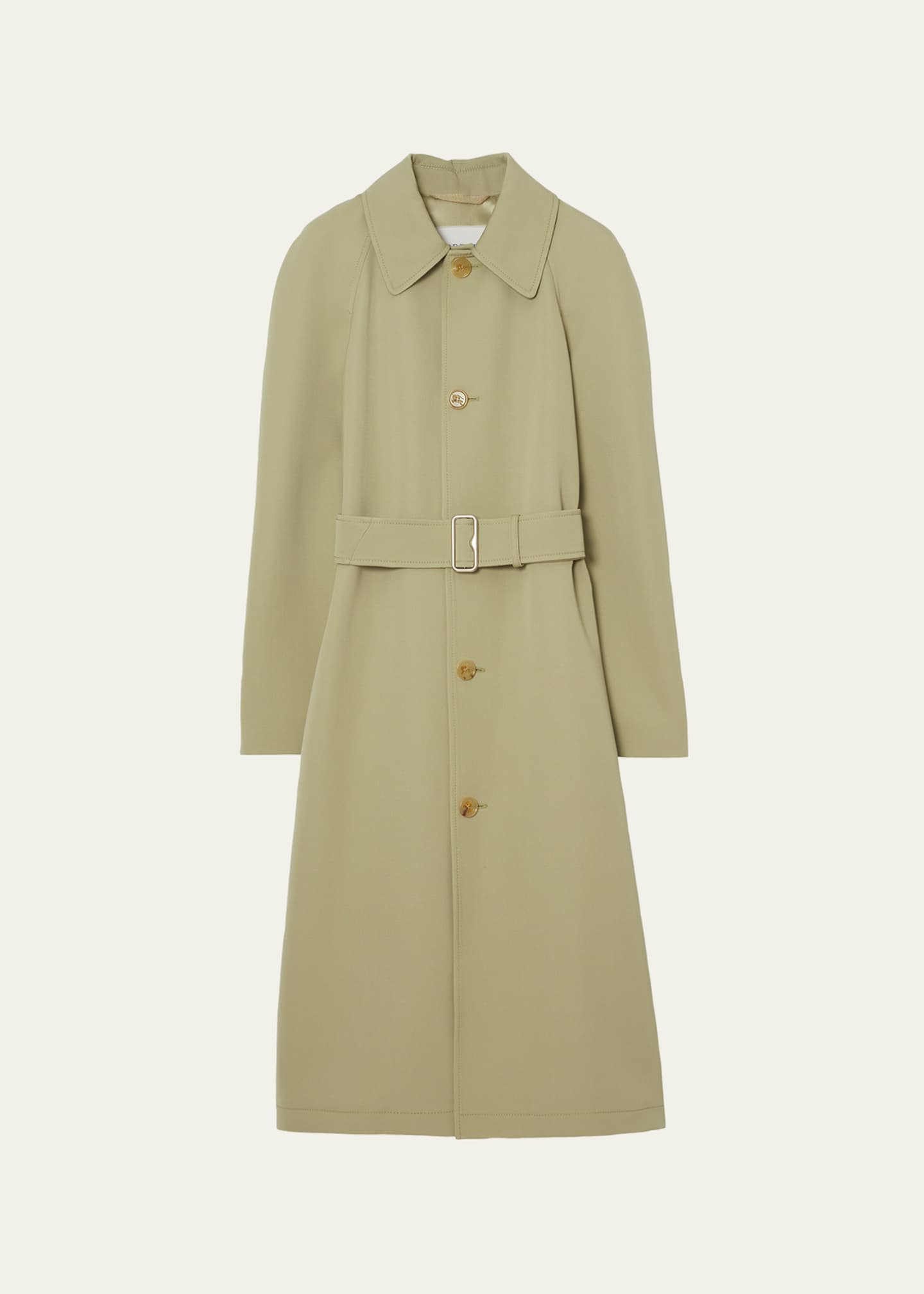 Belted Wool Trench Coat